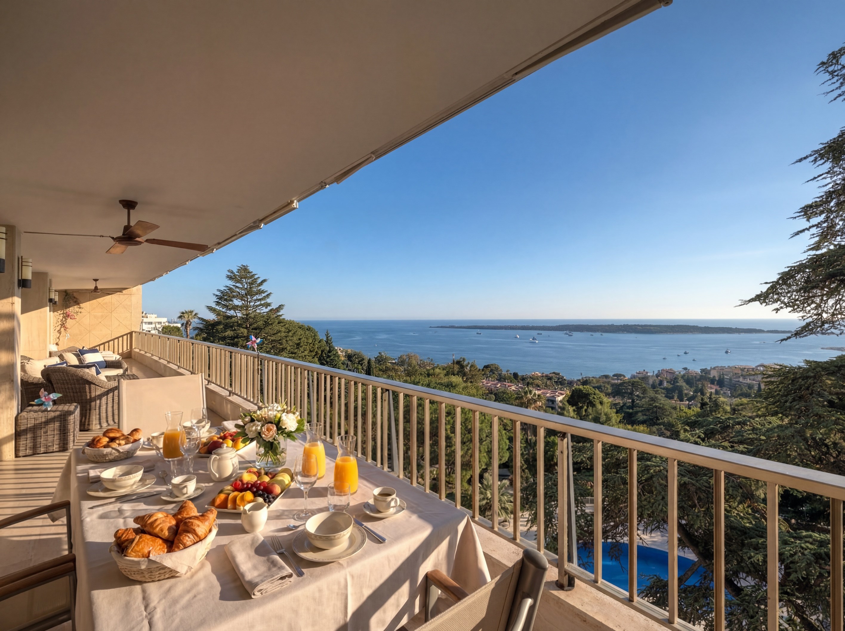  Cannes Californie luxury apartment with panoramic sea views terrace and private… - 物件實景