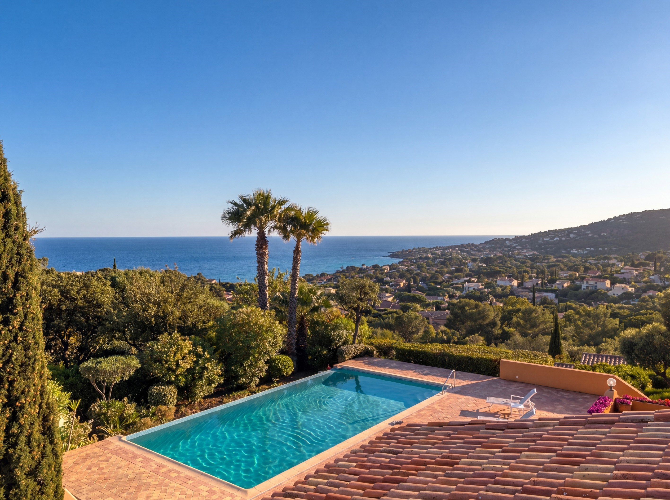  Sea-view Provençal villa: 1,500 m² plot with pool, in a residential area close … - 物件實景