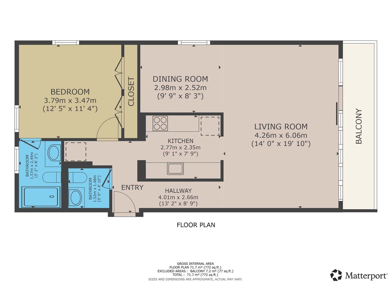 Honolulu, Hawaii, 96815, United States, 1 Bedroom Bedrooms, ,2 BathroomsBathrooms,Residential,For Sale,1847684
