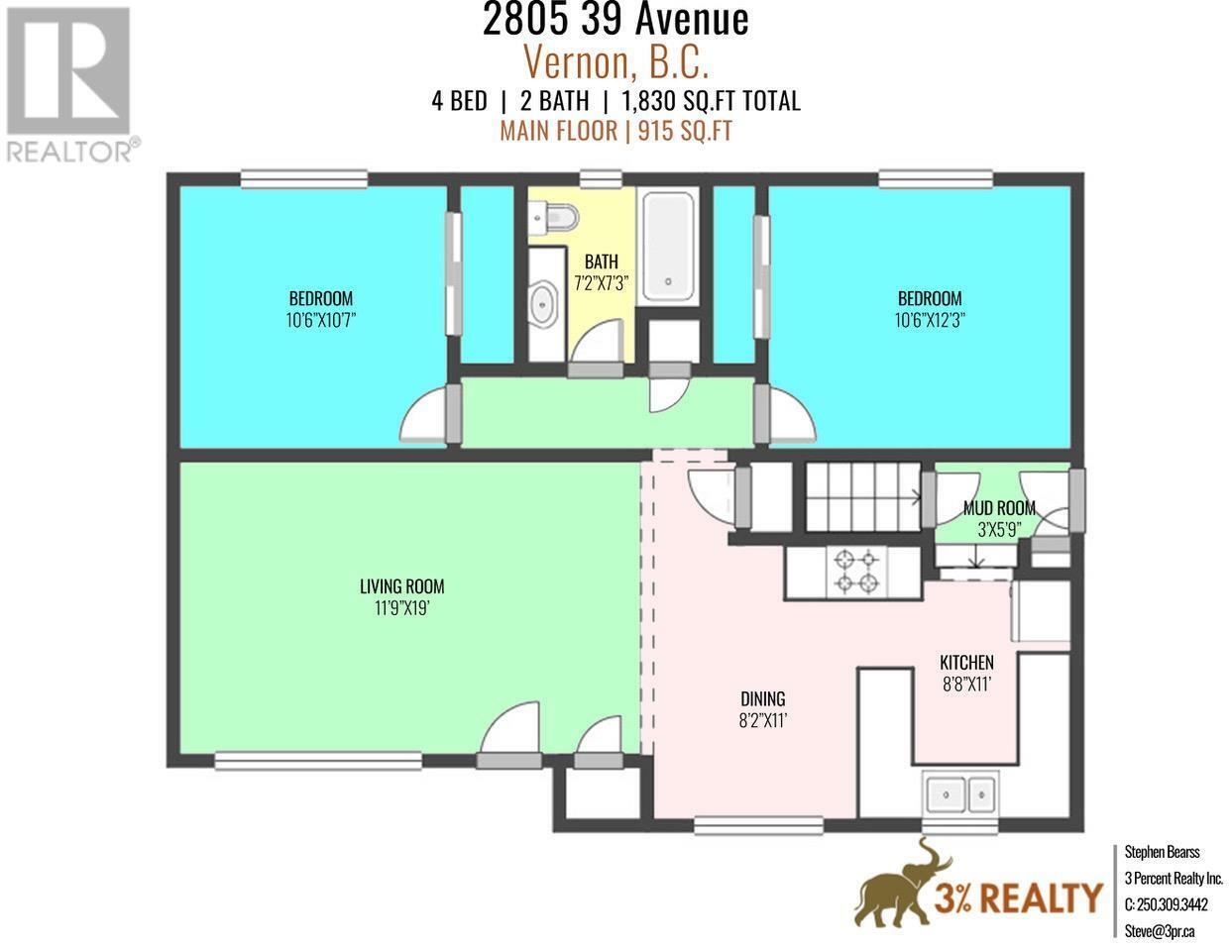 VERNON, British Columbia, V1T 3C2, CA, 4 Bedrooms Bedrooms, ,1 BathroomBathrooms,Residential,For Sale,1874937