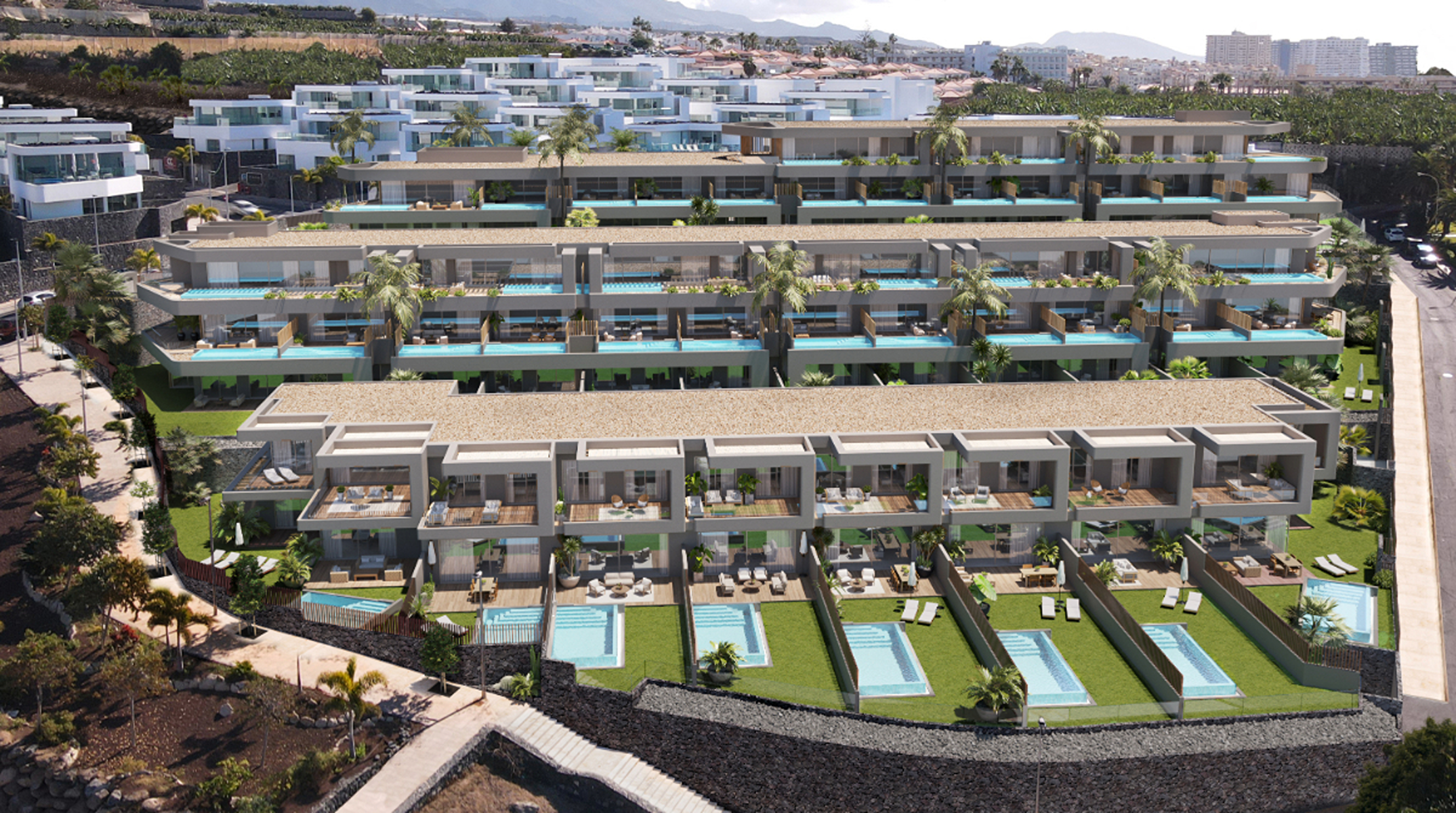 Semi-detached property in the luxury urbanization AMOENUS with sea views 