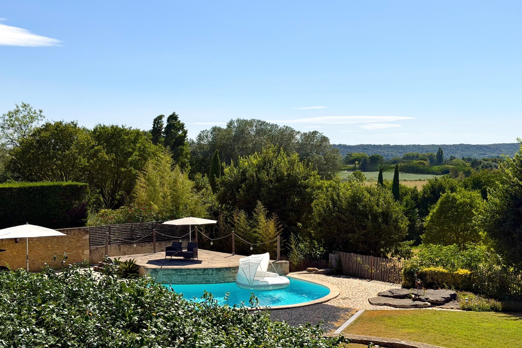  Uzès - Stone Property with Pool, Pool House and Panoramic Views - 物件實景