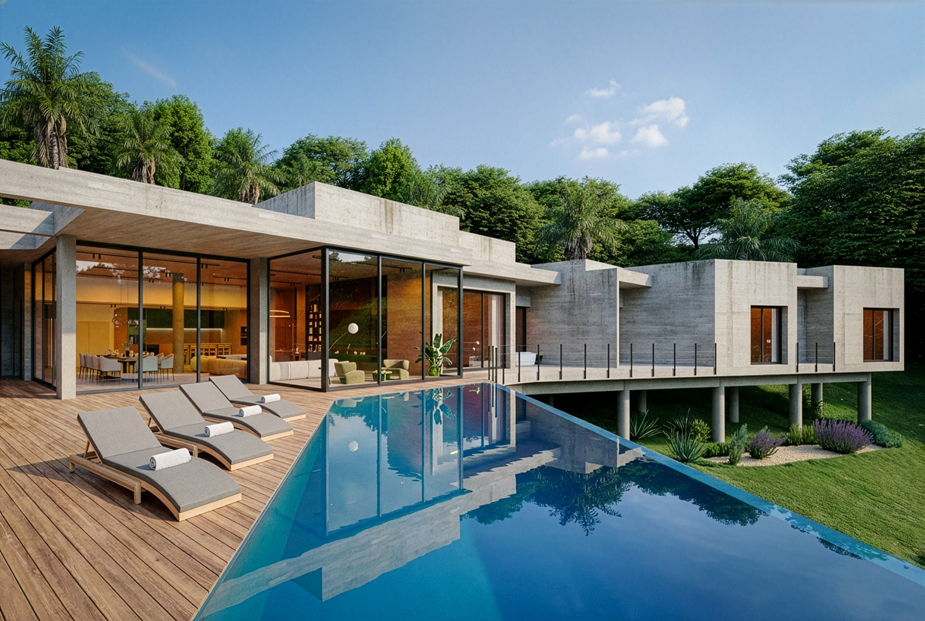 Plot with villa project, pool, and partial sea views in Bendinat - 物件實景