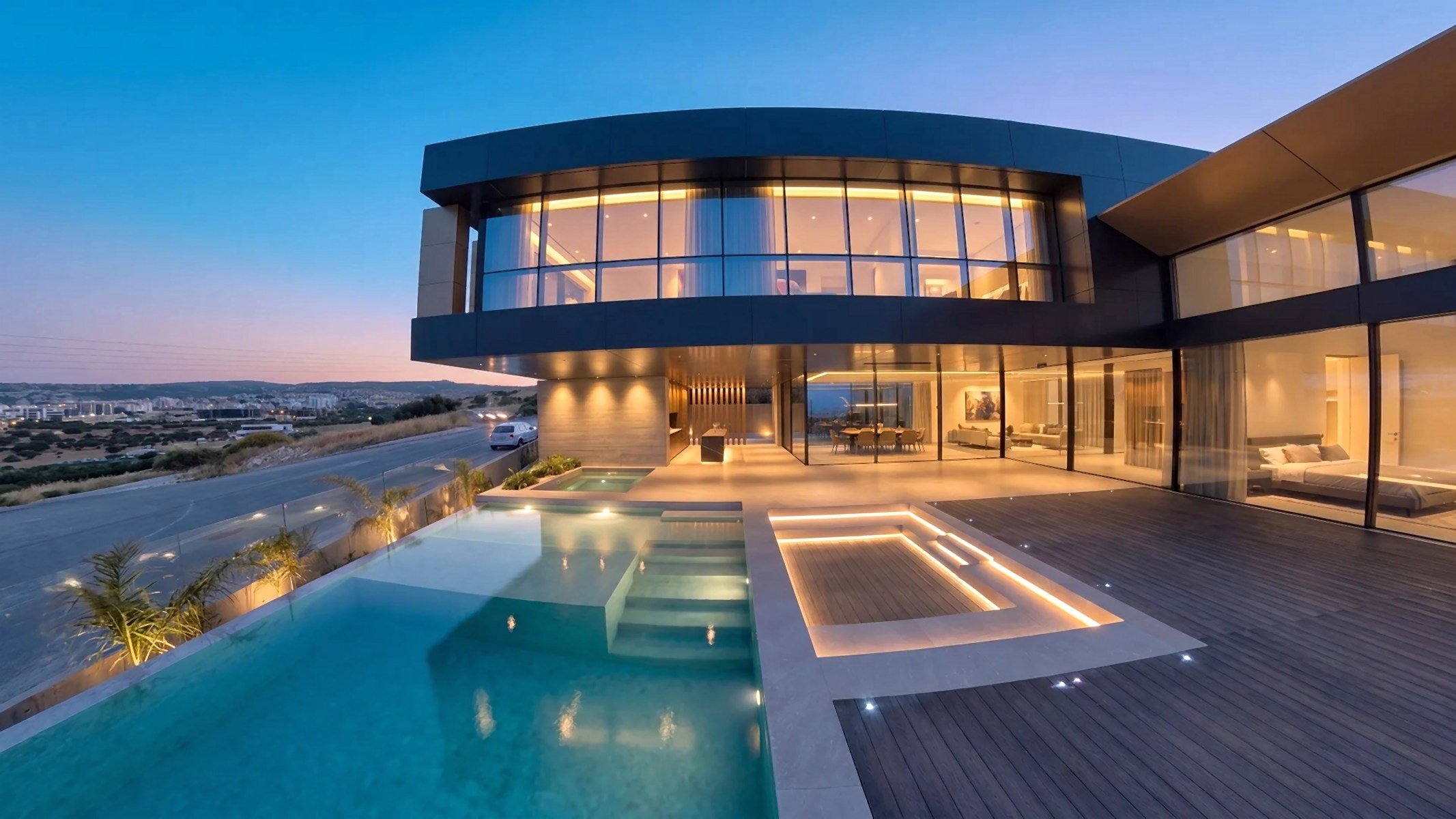  6 Bedroom 3 Level Hillside Villa with Sea Views in Paniotis, Limassol - 物件實景