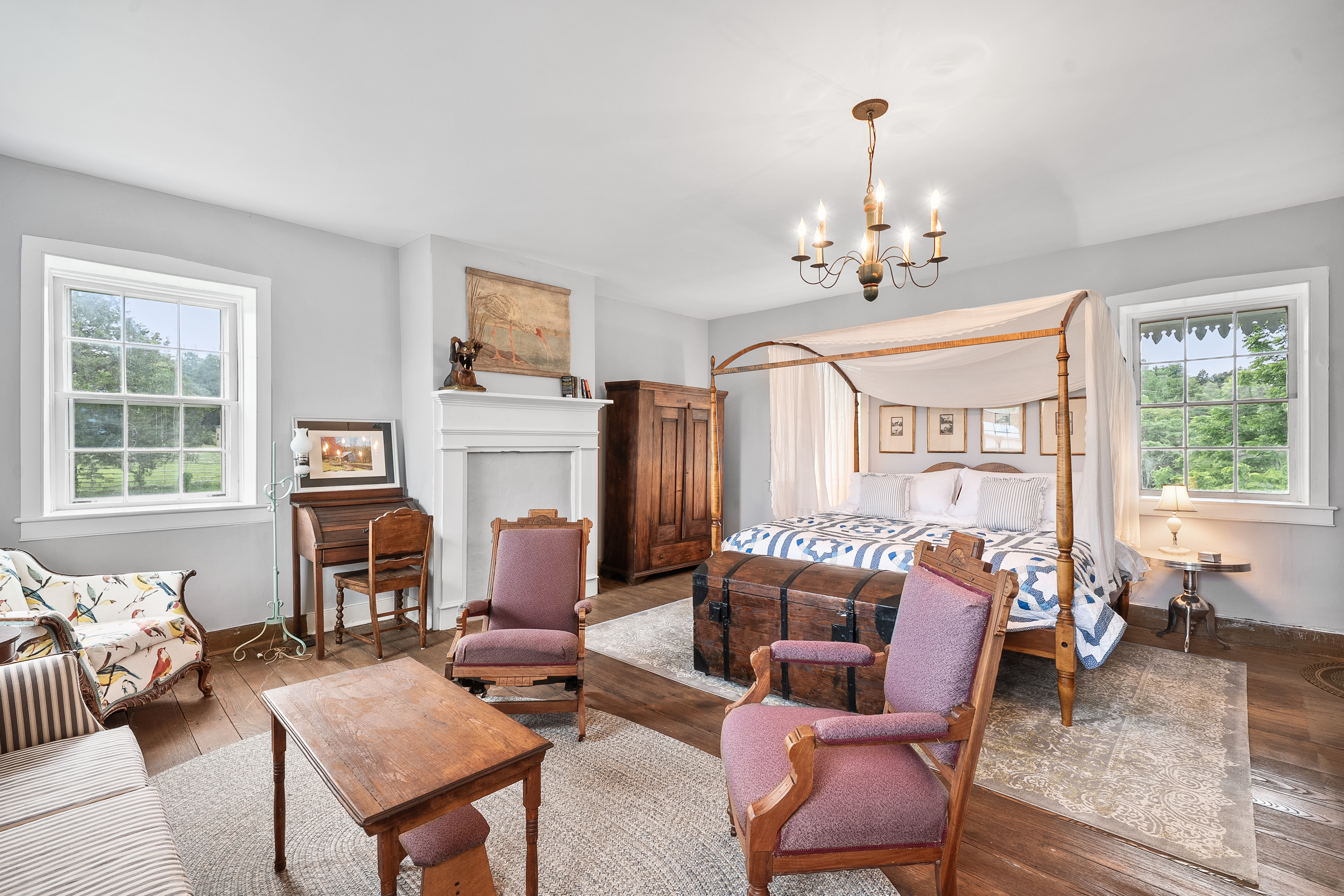  Built In 1851, 4-Story Limestone Federal-Style Home On Over 17 Acres - 物件實景