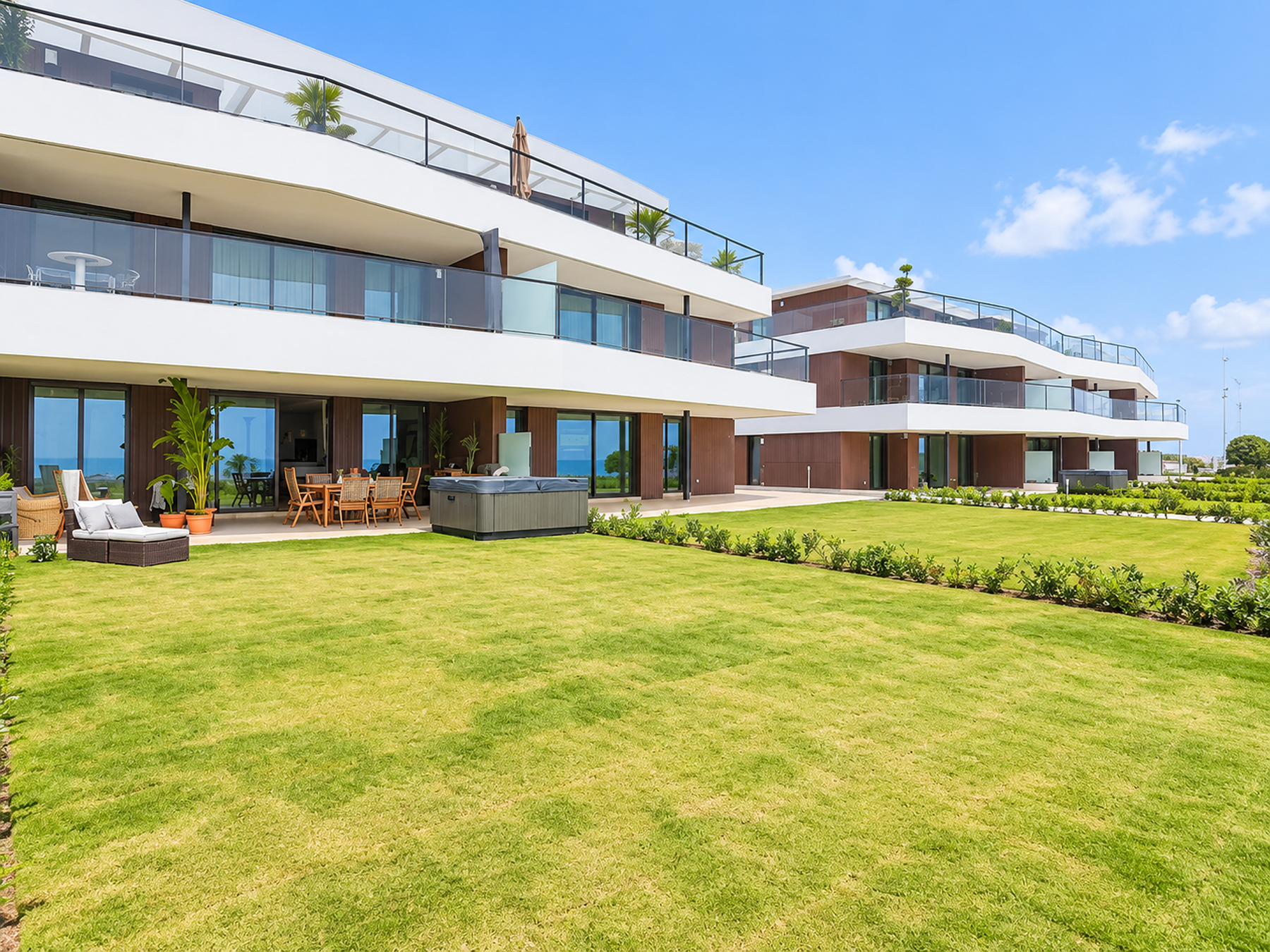  Contemporary ground-floor apartment with generous garden and sea views - 物件實景