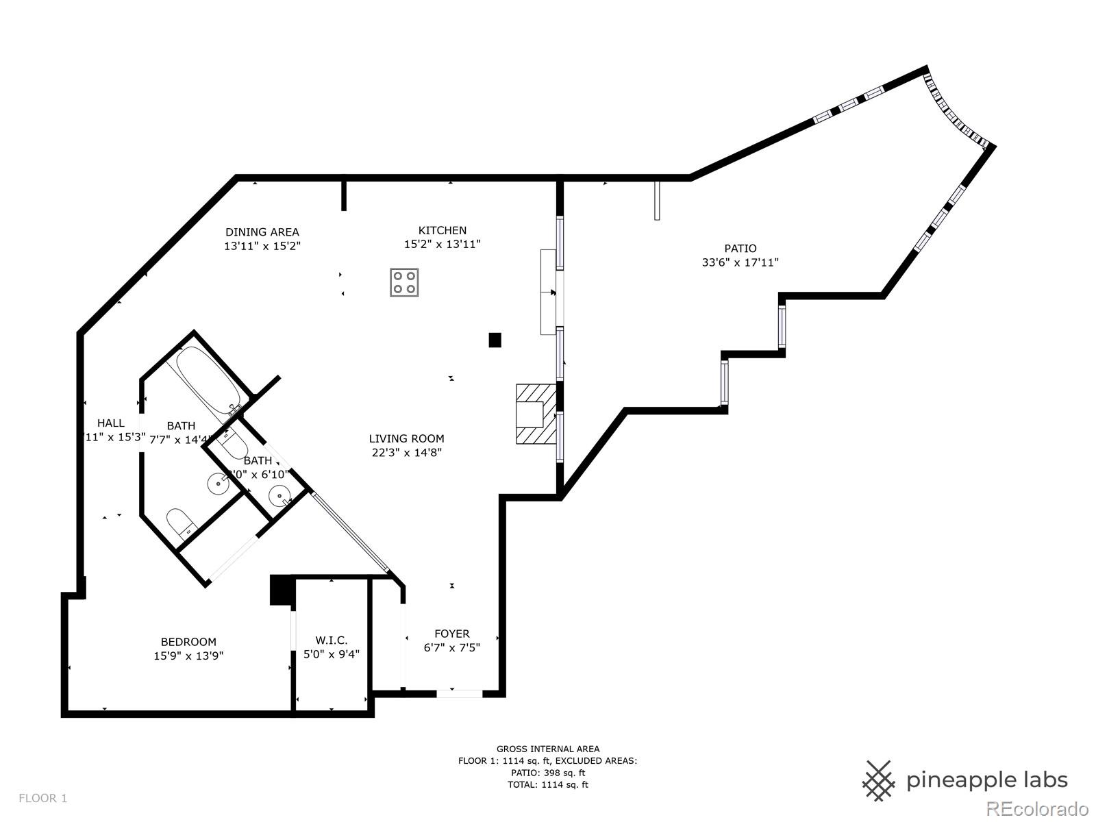 Denver, Colorado, 80202, United States, 1 Bedroom Bedrooms, ,2 BathroomsBathrooms,Residential,For Sale,1804678