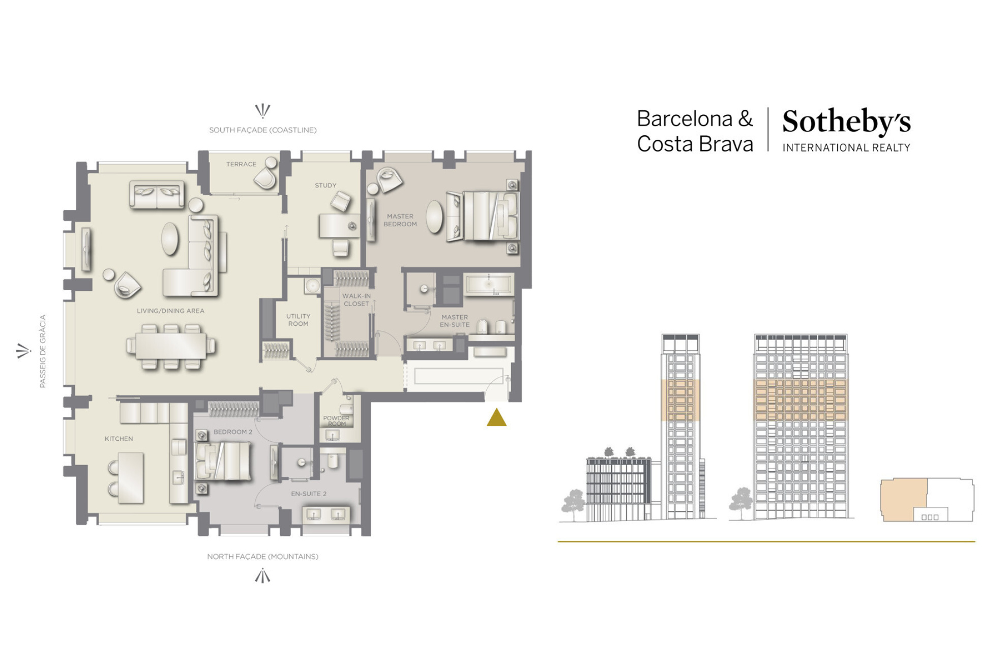  Mandarin Oriental Residences - 2 bedroom Grand View + office - 物件實景