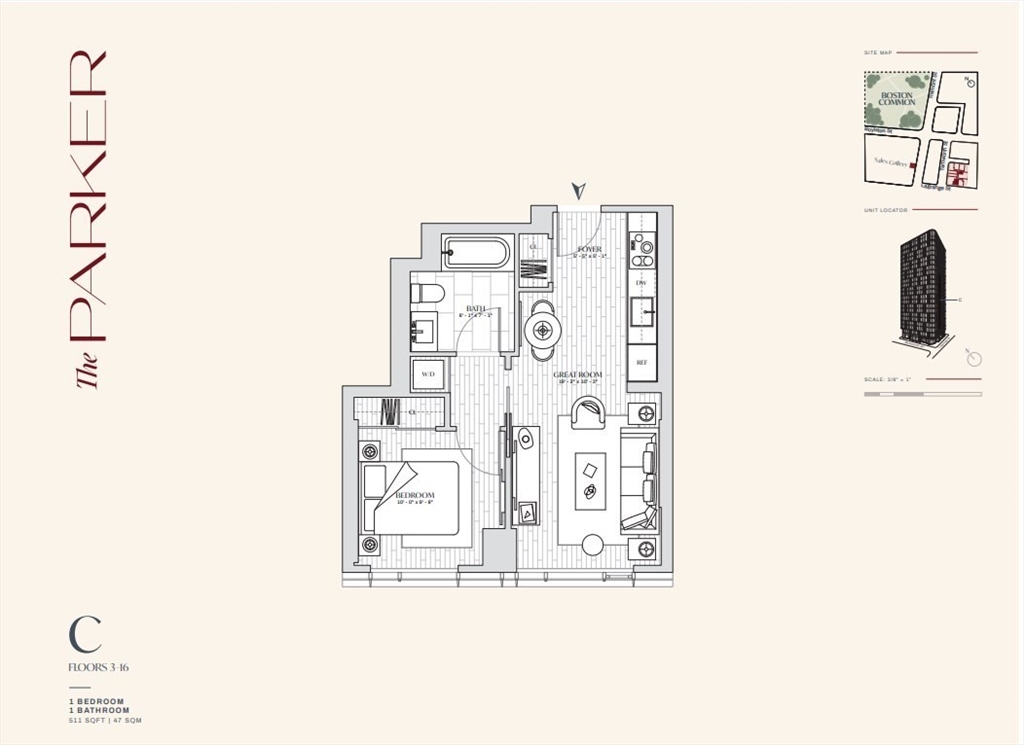 Boston, Massachusetts, 02116, United States, 1 Bedroom Bedrooms, ,1 BathroomBathrooms,Residential,For Sale,2002217