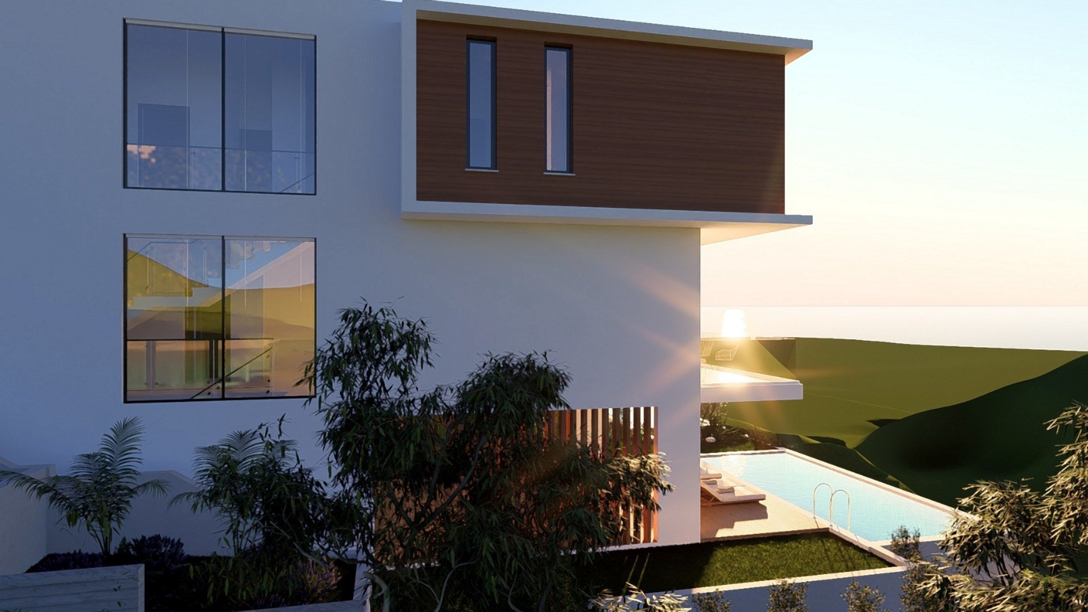  3+1 Bedroom Villa With Sea Views in Tala, Pafos - 物件實景