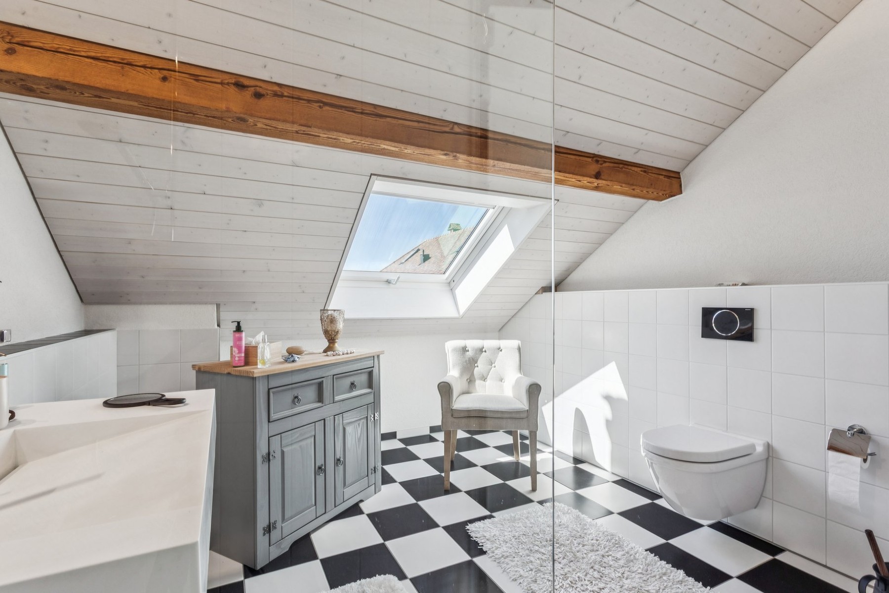  Architectural elegance in the heart of a renovated farmhouse, just a stone