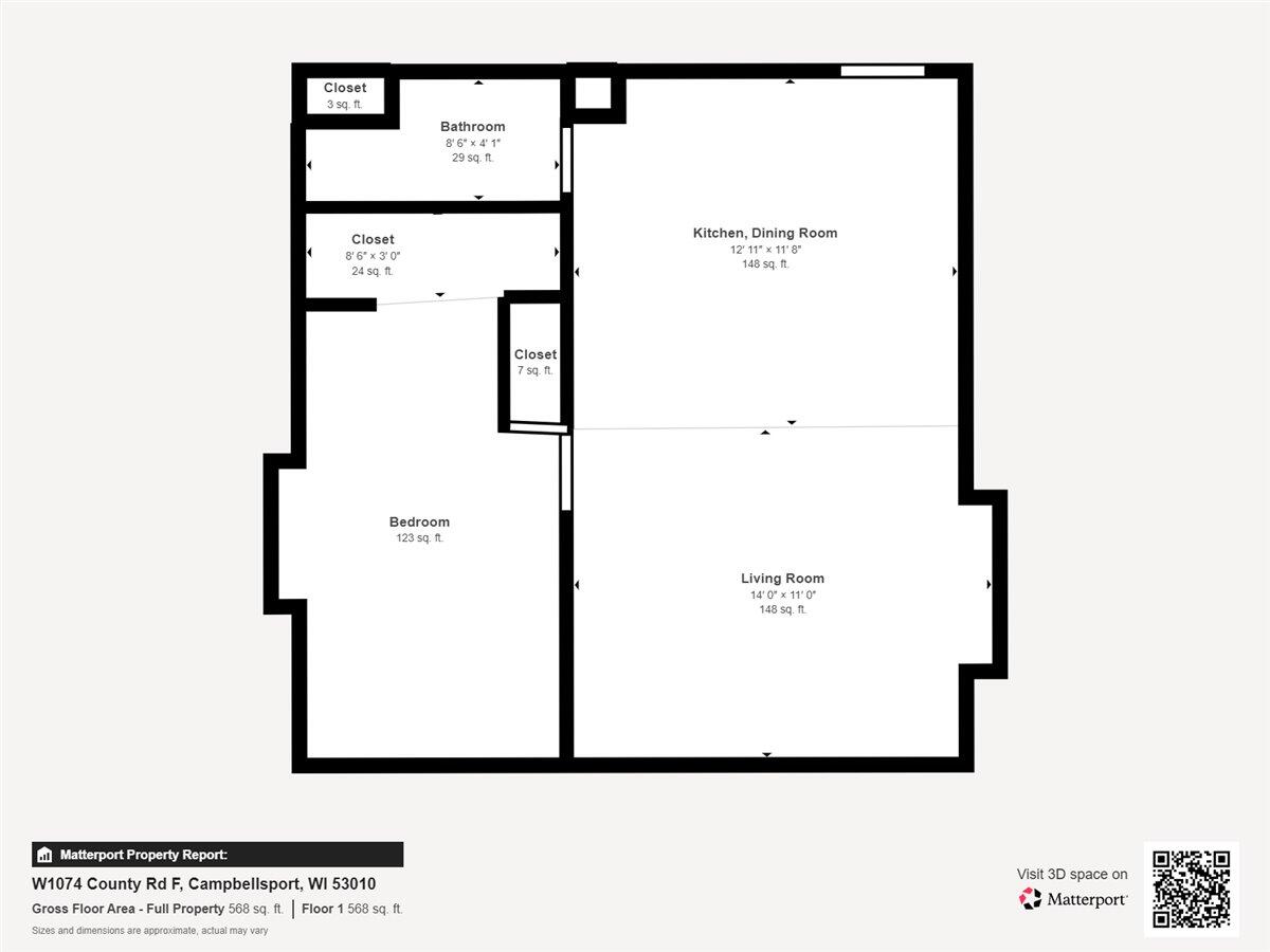 Osceola, Wisconsin, 53010, United States, 1 Bedroom Bedrooms, ,1 BathroomBathrooms,Residential,For Sale,1962522