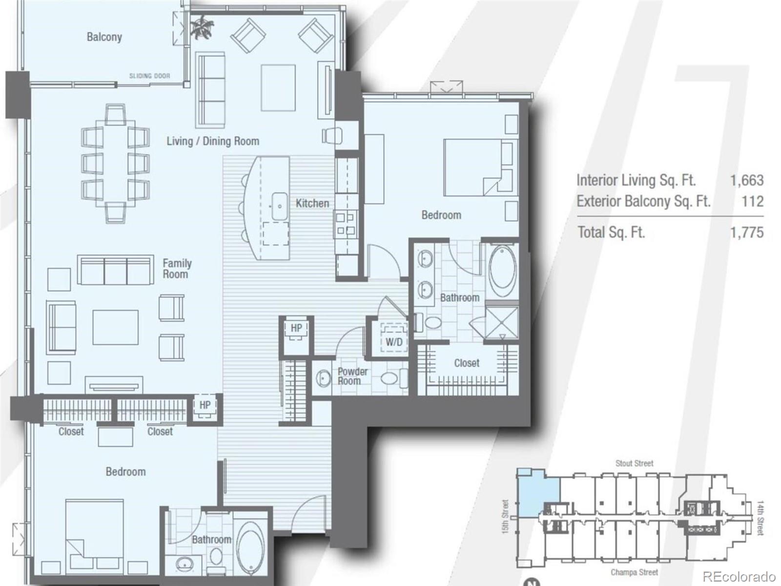 Denver, Colorado, 80202, United States, 2 Bedrooms Bedrooms, ,3 BathroomsBathrooms,Residential,For Sale,1989378