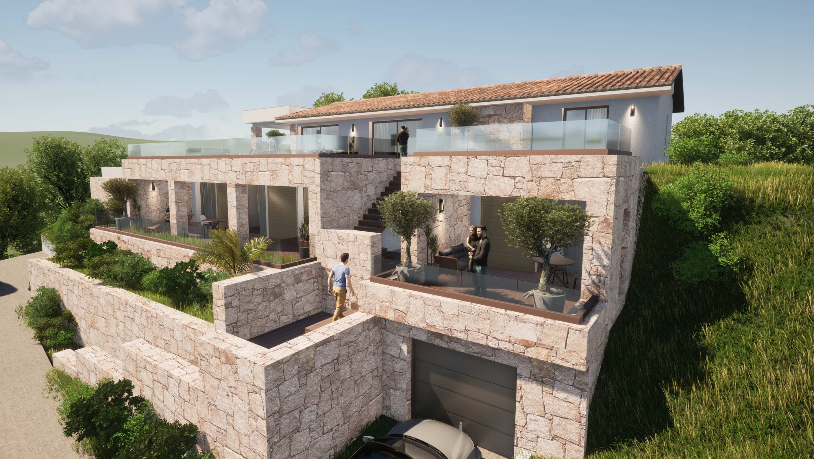 For sale : Building land with permit : villa with pool, panoramic sea view - Sa… - 物件實景