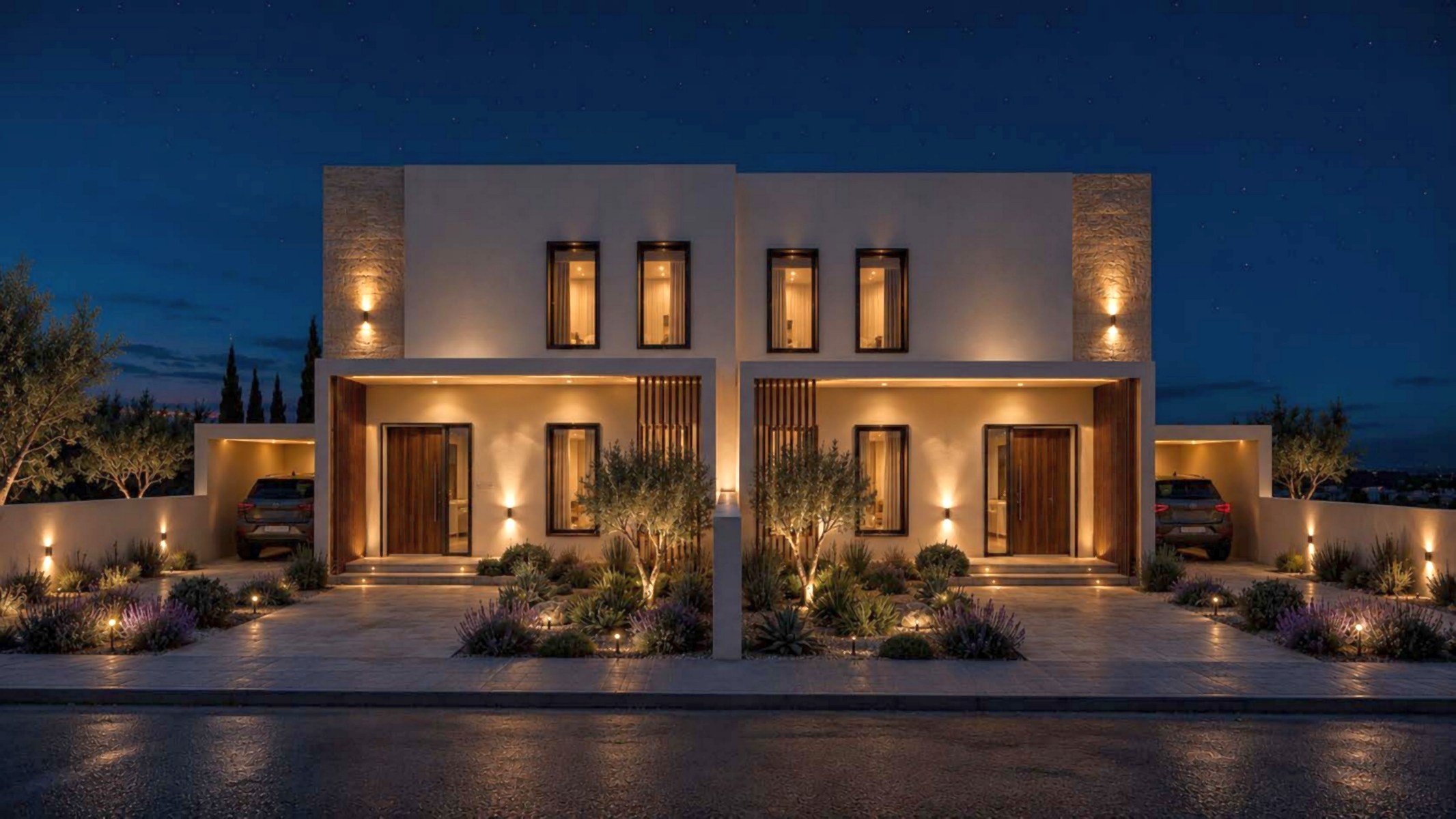  Contemporary Semi-Detached Residence with Mountain VIews in Stroumbi, Pafos - 物件實景