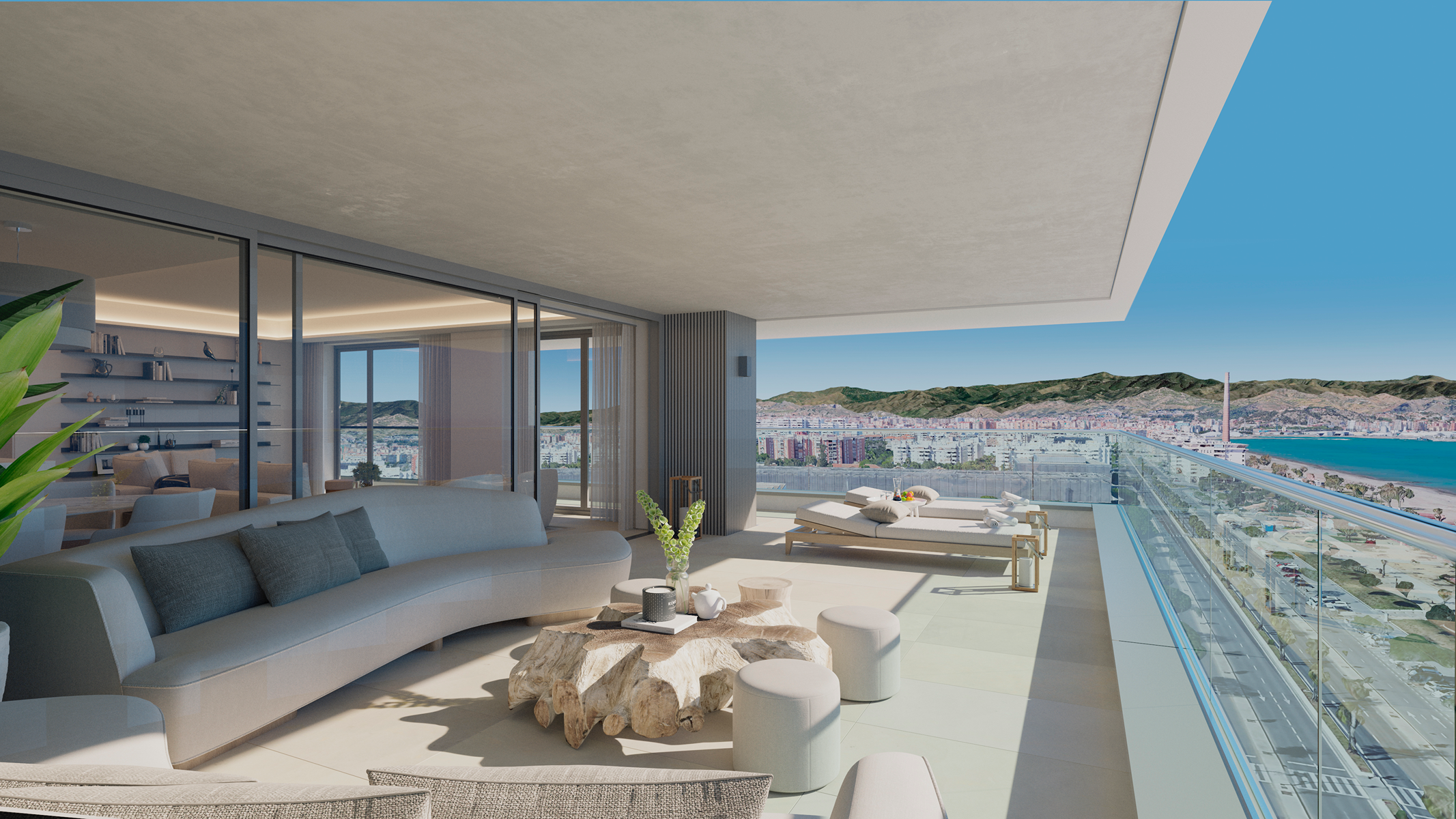 Penthouse on the 20th floor of Málaga Towers.