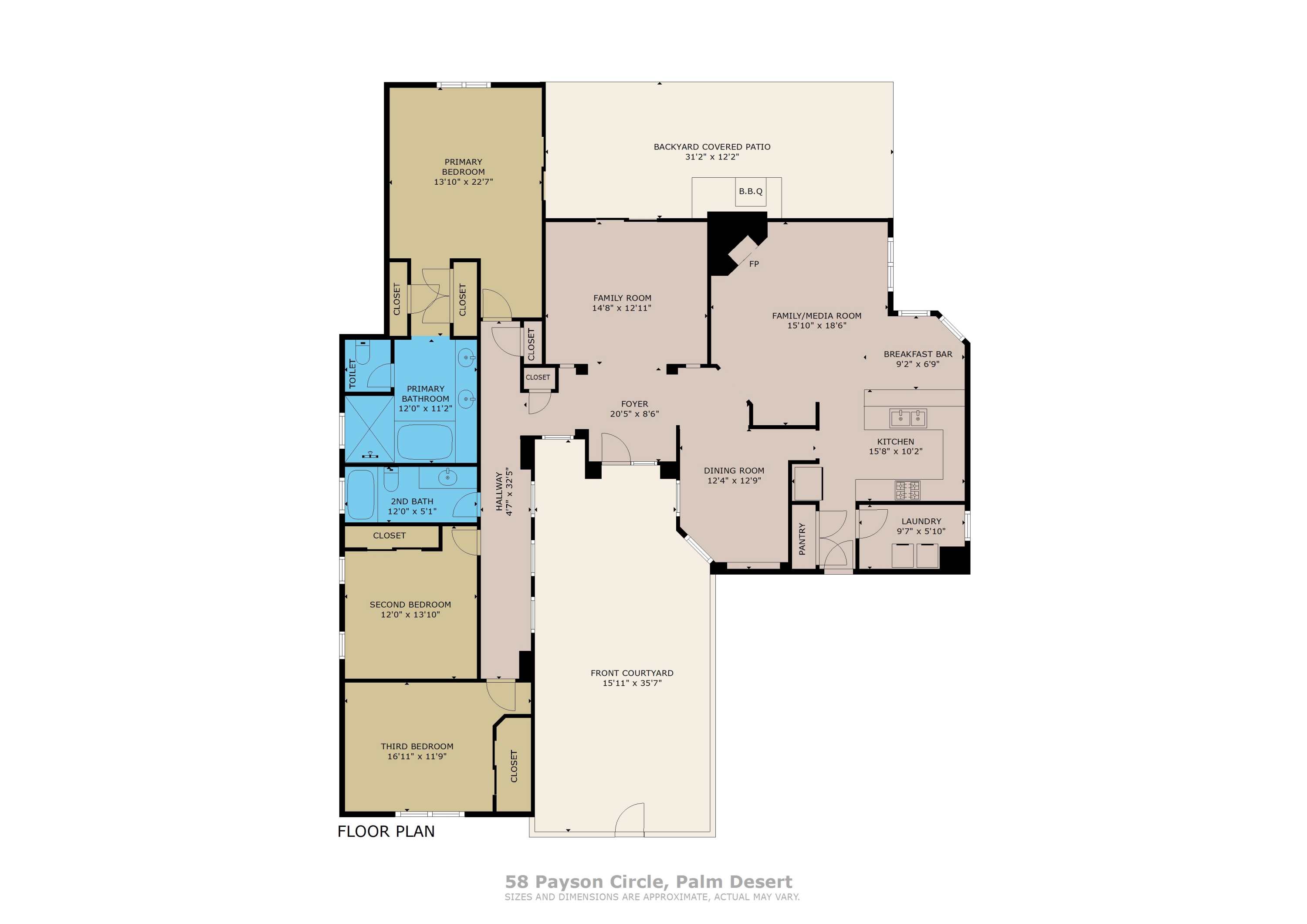 Palm Desert, California, 92211, United States, 3 Bedrooms Bedrooms, ,2 BathroomsBathrooms,Residential,For Sale,1996172