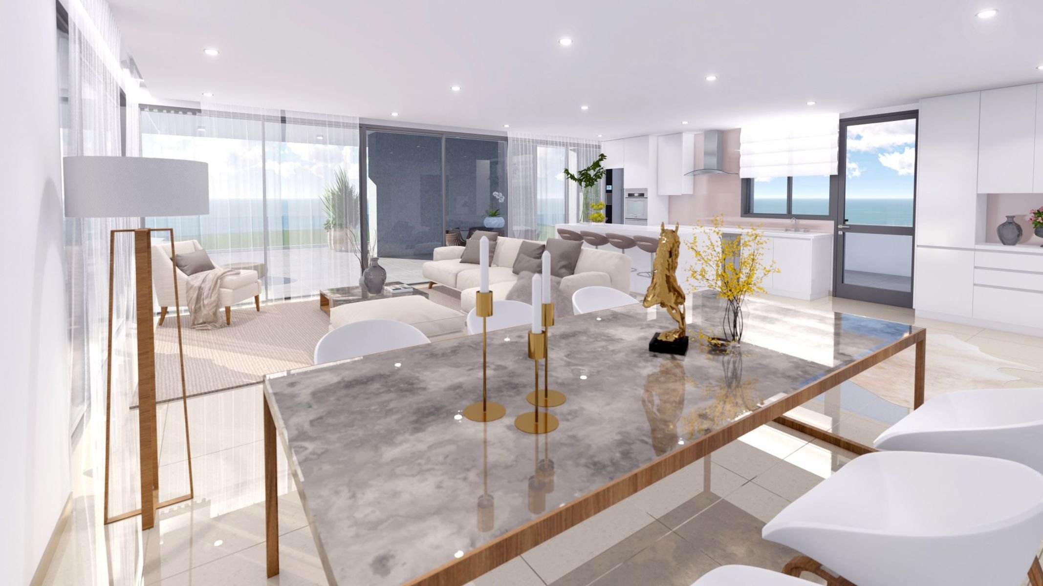  4 Bedroom Apartment with Sweeping Sea Views from the 12th Floor in Pafos - 物件實景