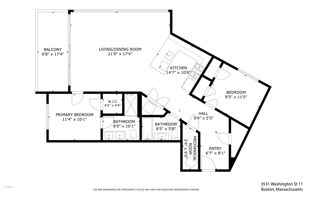 Boston, Massachusetts, 02130, United States, 2 Bedrooms Bedrooms, ,2 BathroomsBathrooms,Residential,For Sale,1940370