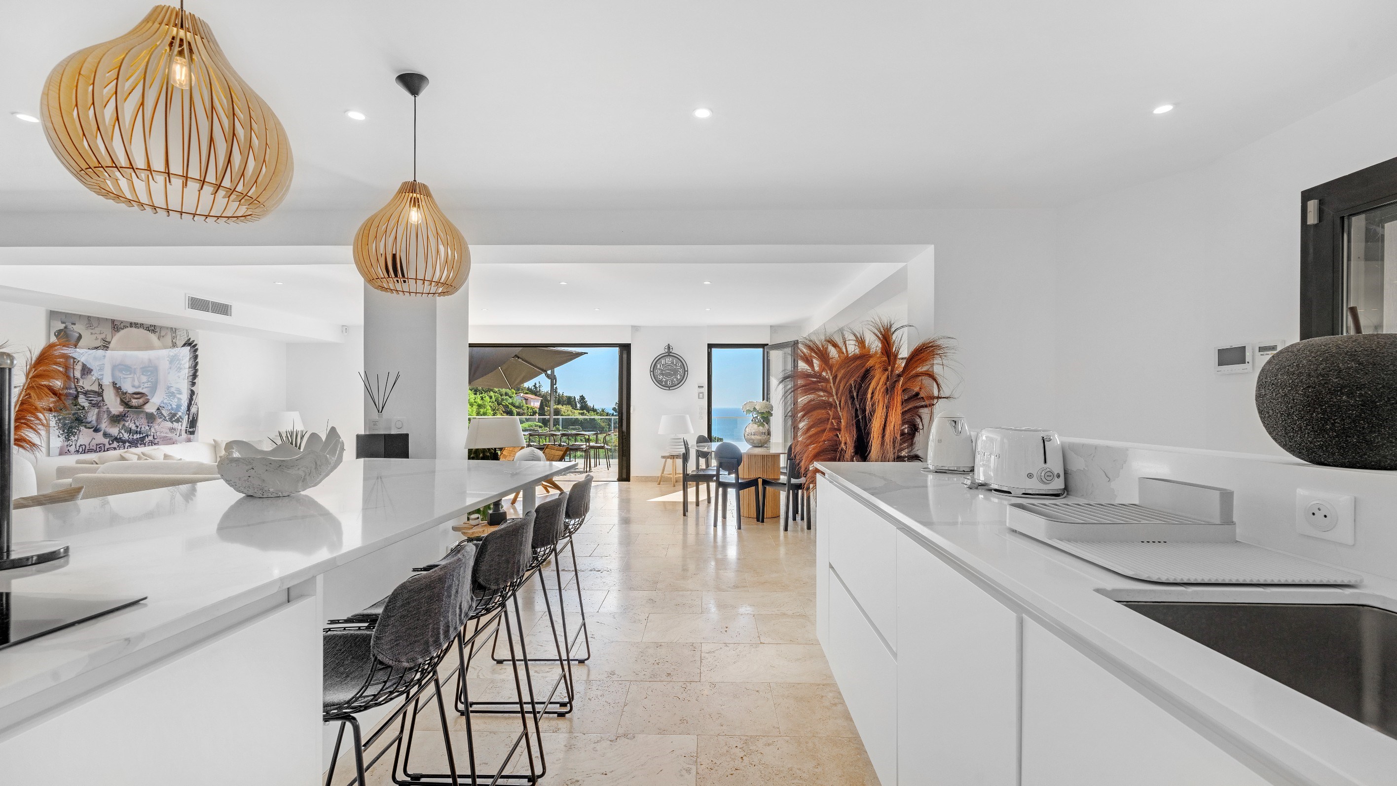  Les Issambres: contemporary villa with pool and sea view, sole agent - 物件實景
