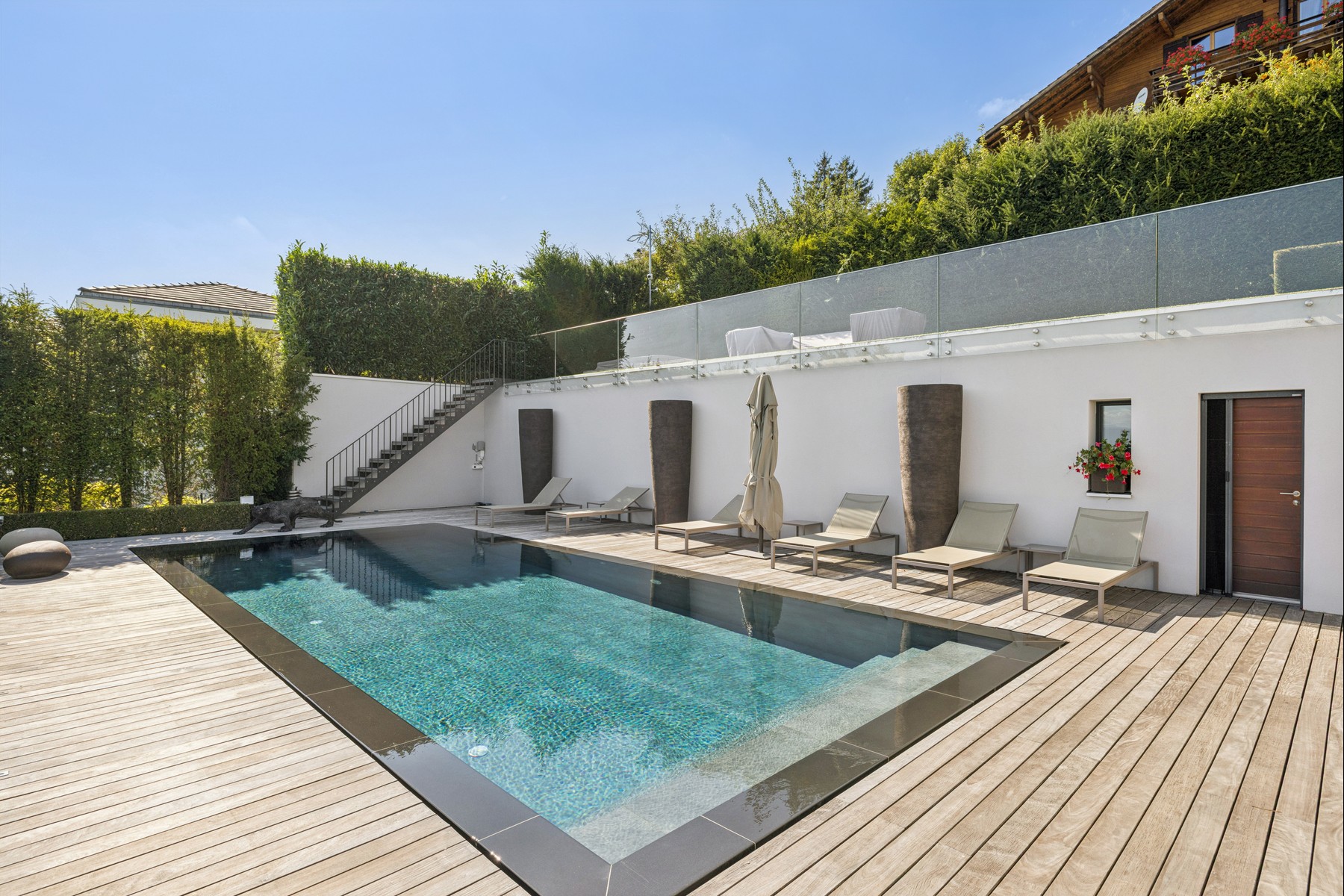  Contemporary architect-designed villa with a pool and a view of Lake Geneva - 物件實景