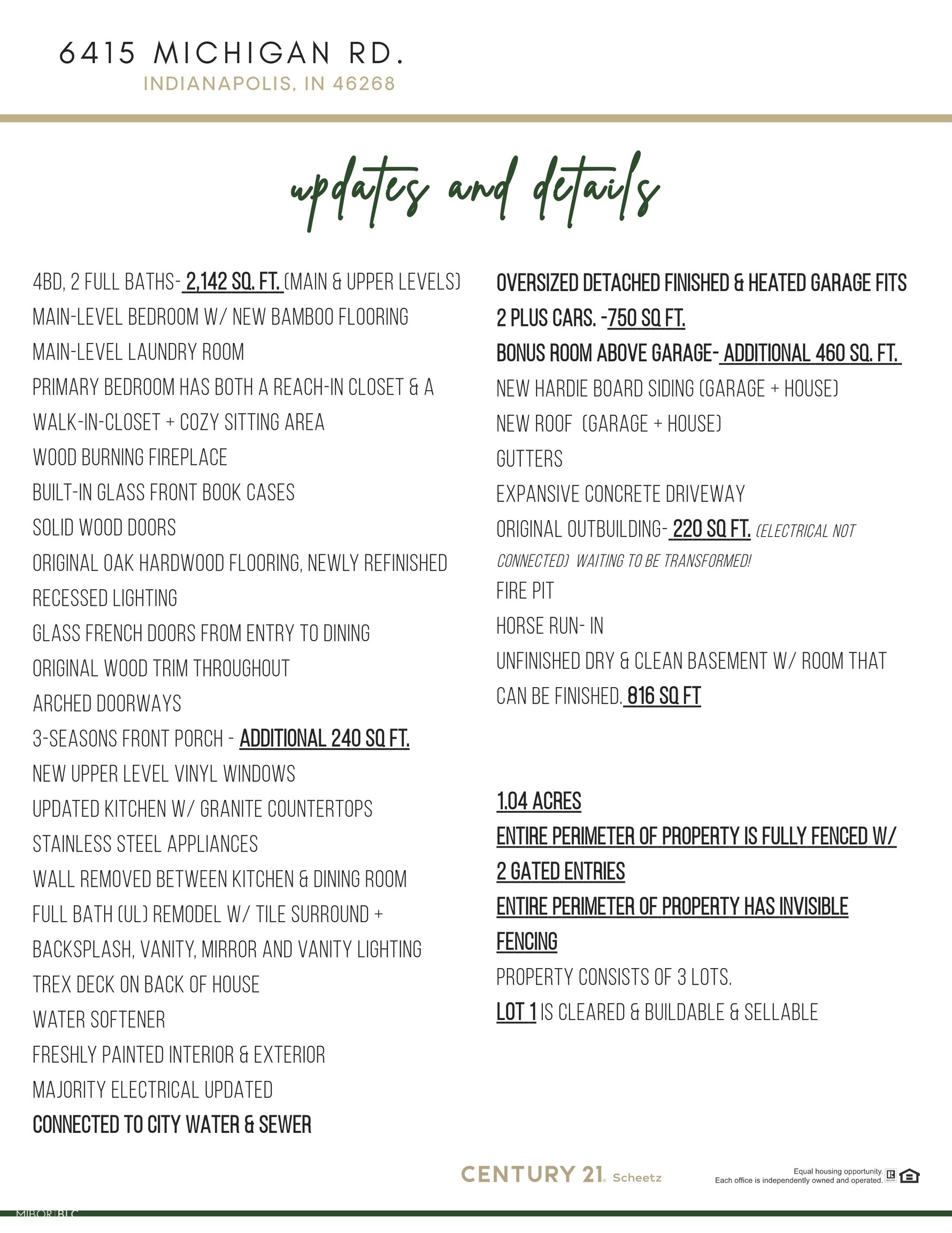 Indianapolis, Indiana, 46268, United States, 4 Bedrooms Bedrooms, ,2 BathroomsBathrooms,Residential,For Sale,1981741