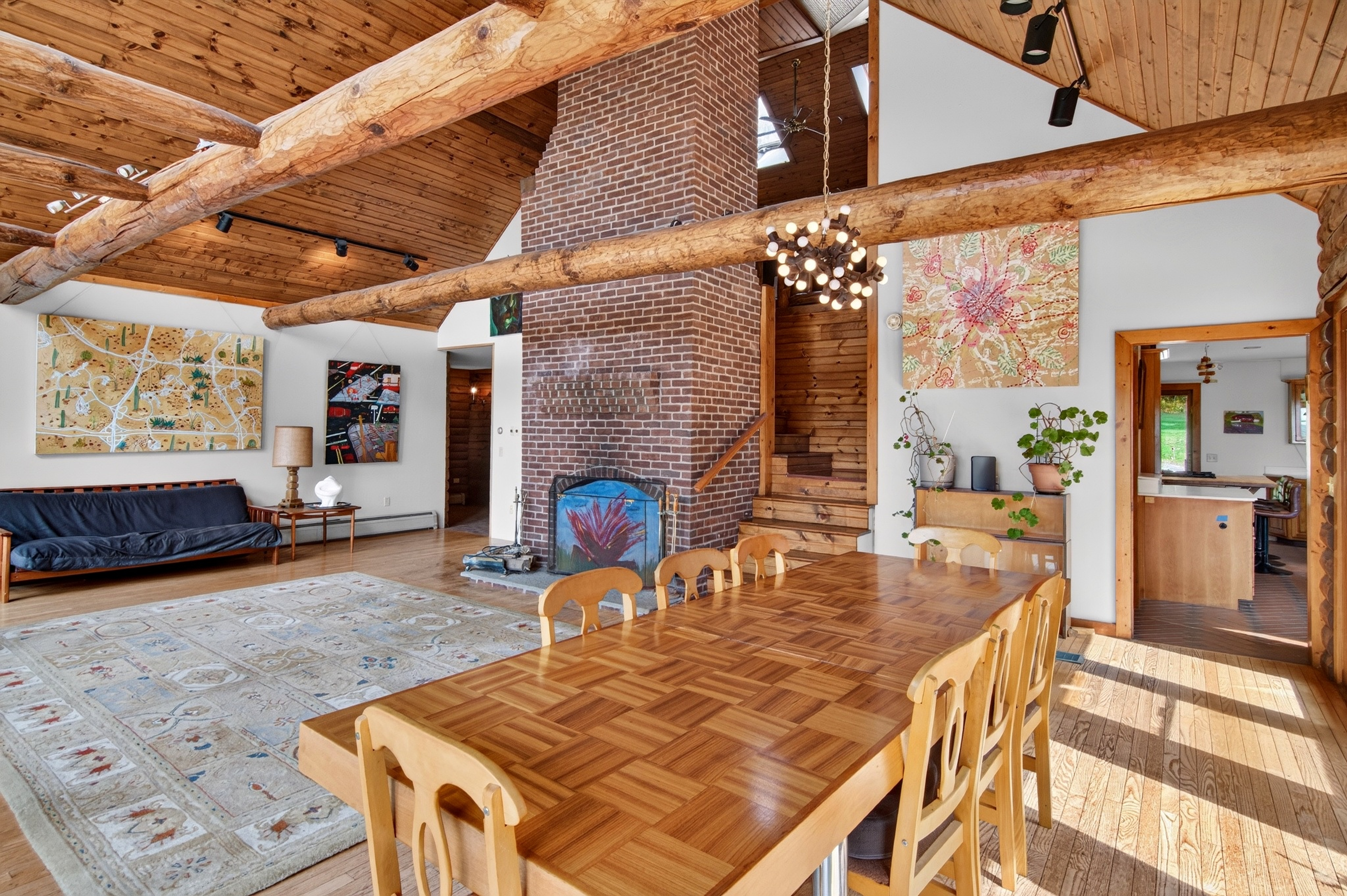  10-Acre Log Contemporary Near Jacob