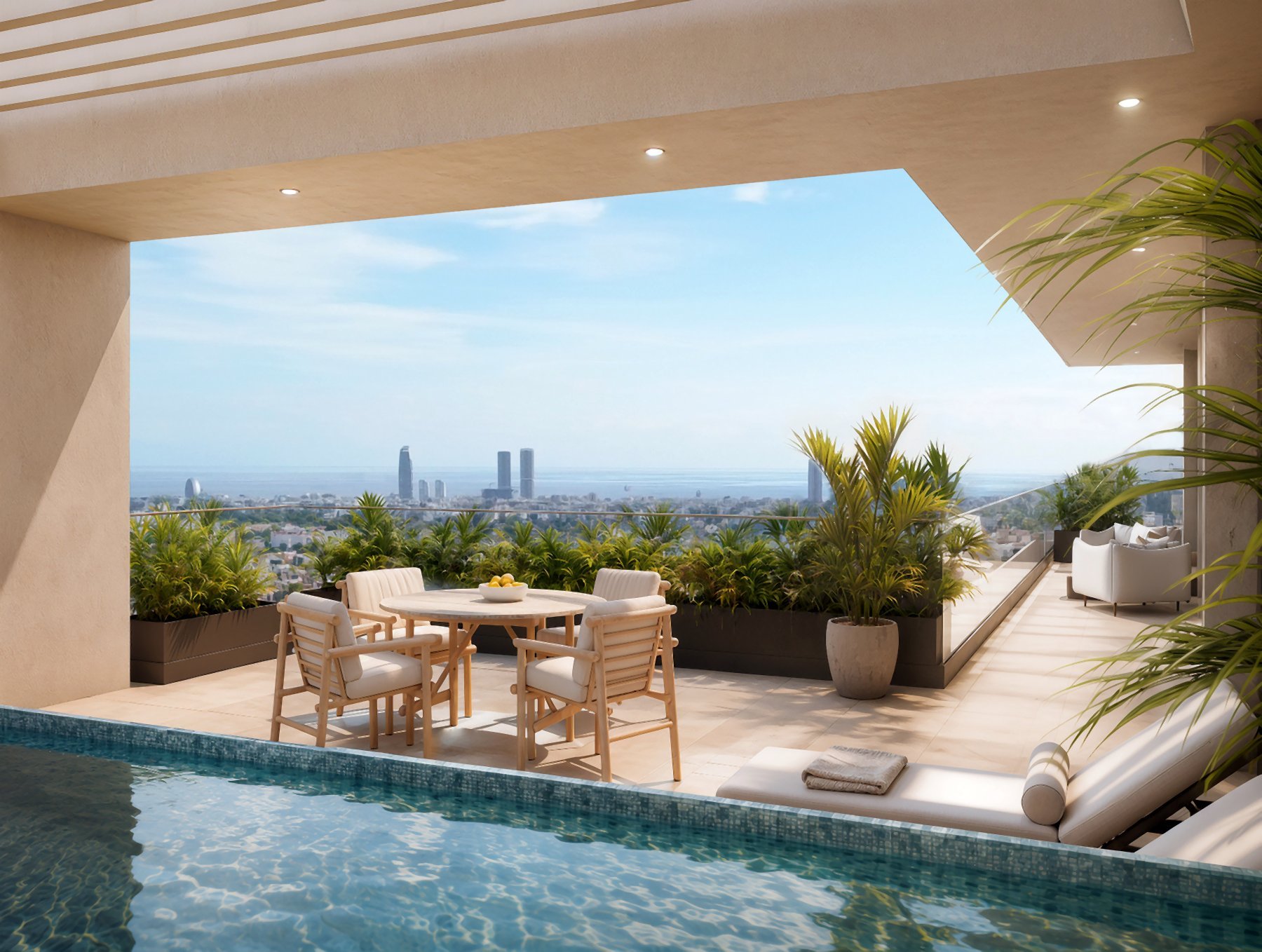  Contemporary Four-Bedroom Apartment with Panoramic Sea Views in Limassol - 物件實景