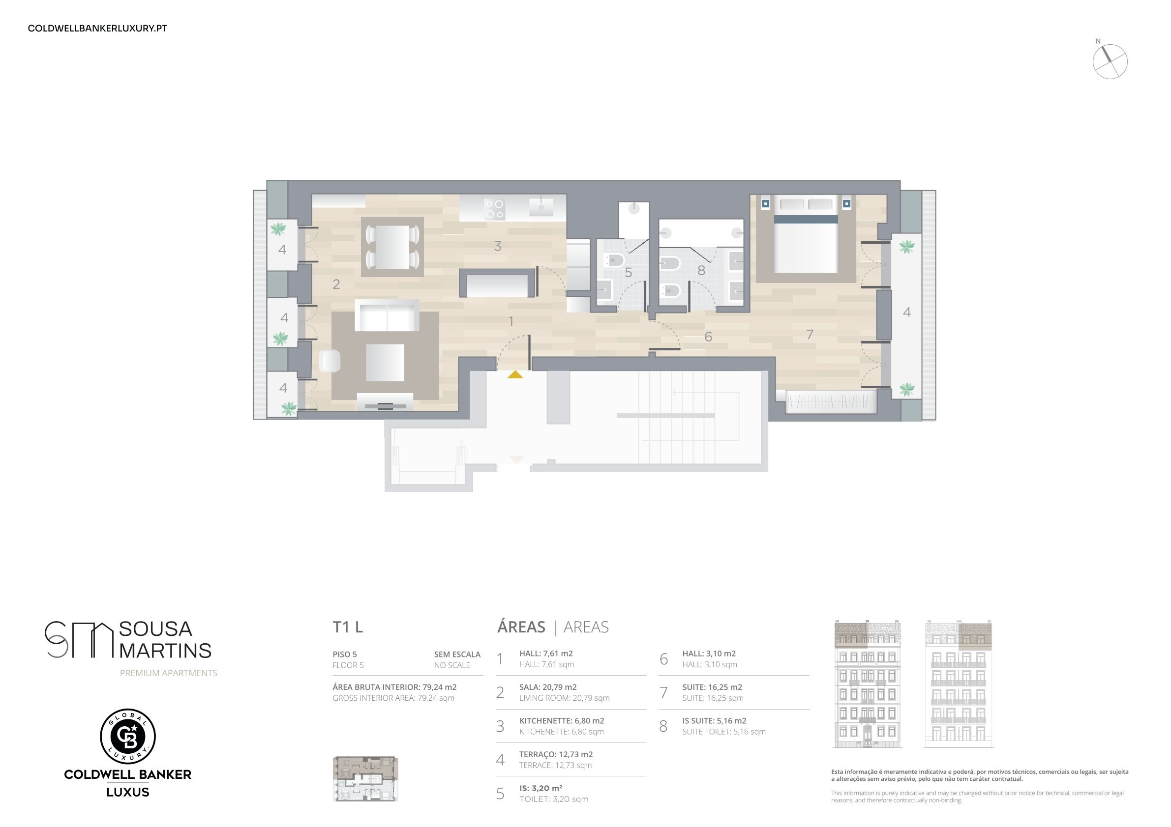 Lisboa, Lisbon, 1050-218, PT, 1 Bedroom Bedrooms, ,2 BathroomsBathrooms,Residential,For Sale,1699920