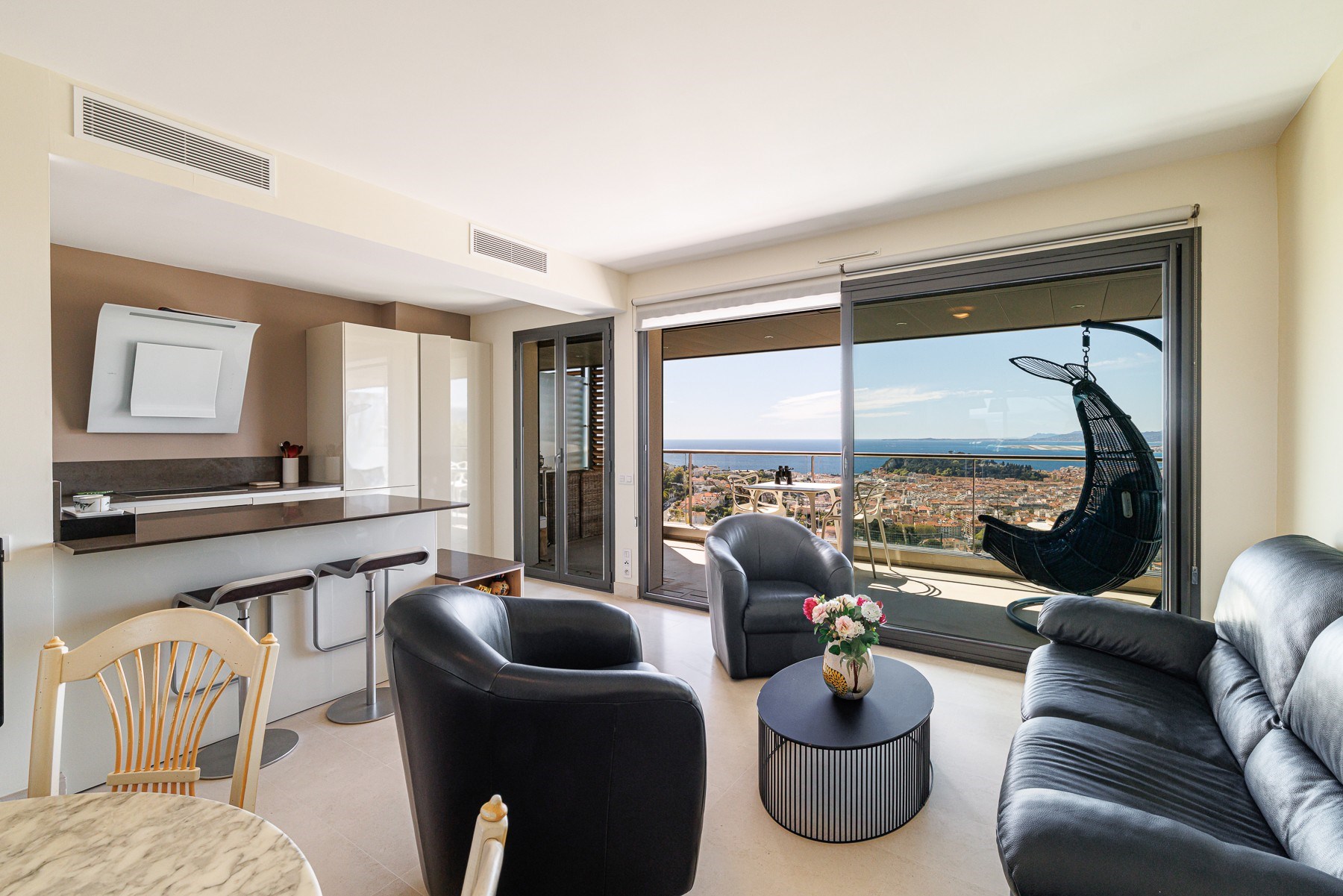  Nice sea view apartment panoramic terrace residence with pool 4 rooms French Ri… - 物件實景