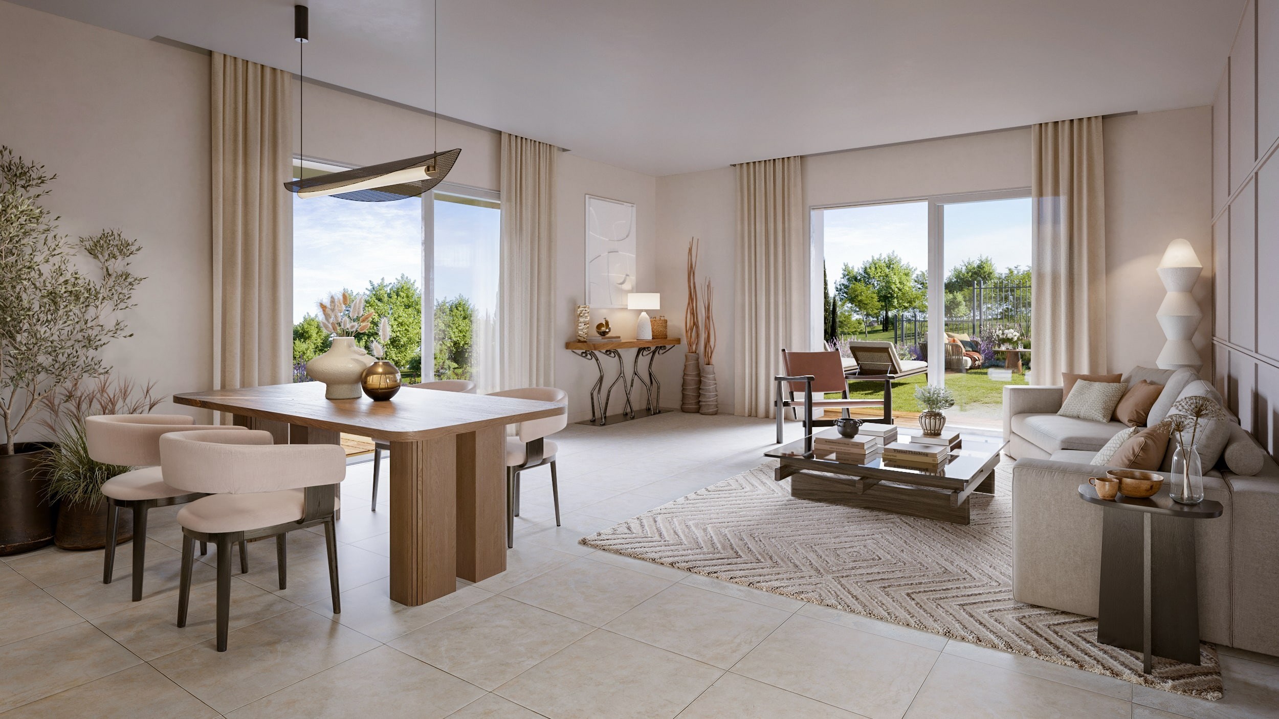  4-room apartment-villa with private garden in Cannes, new residence on the heig… - 物件實景