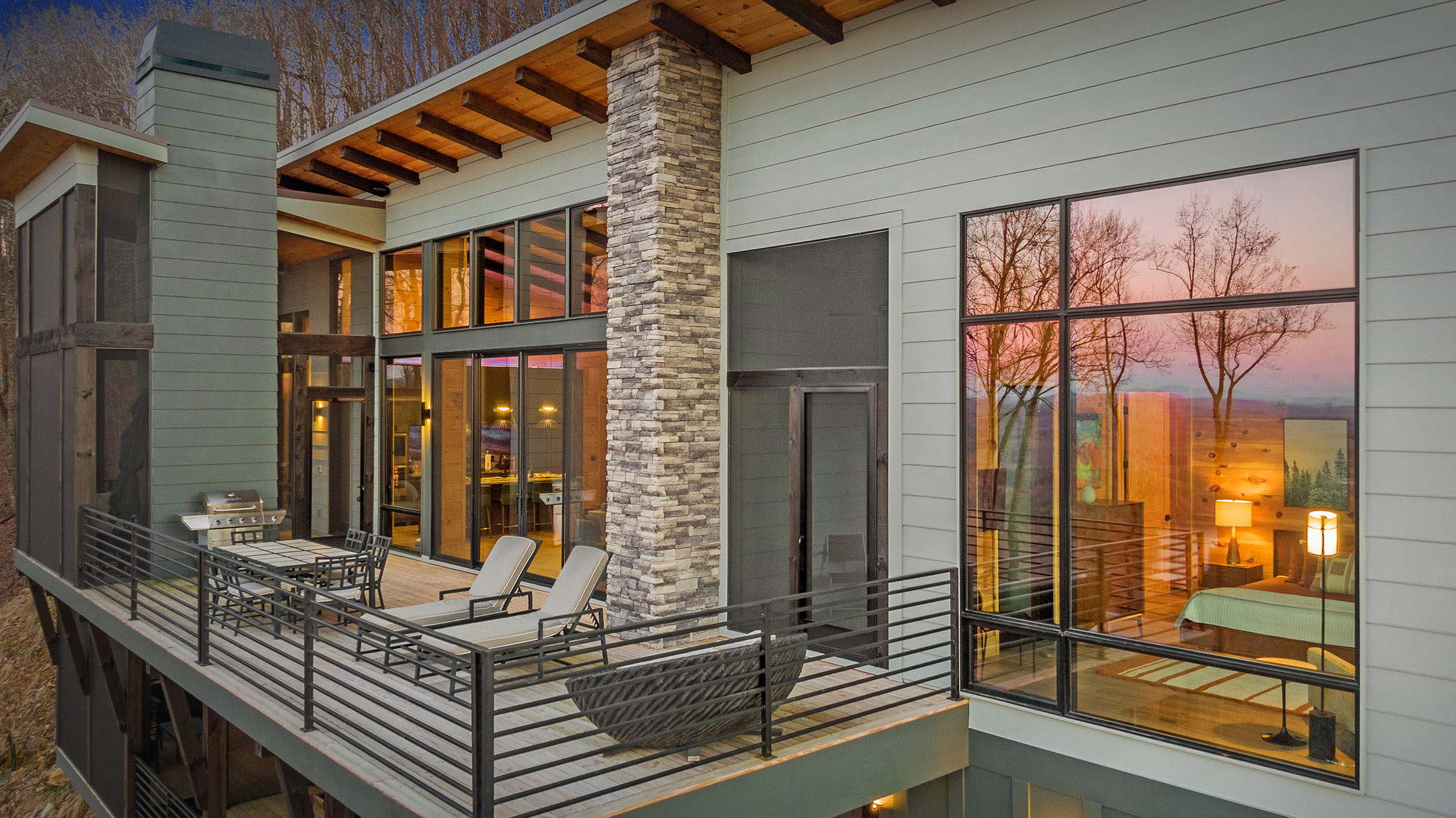  Contemporary Architectural Estate Overlooking Blue Ridge Lake - 物件實景