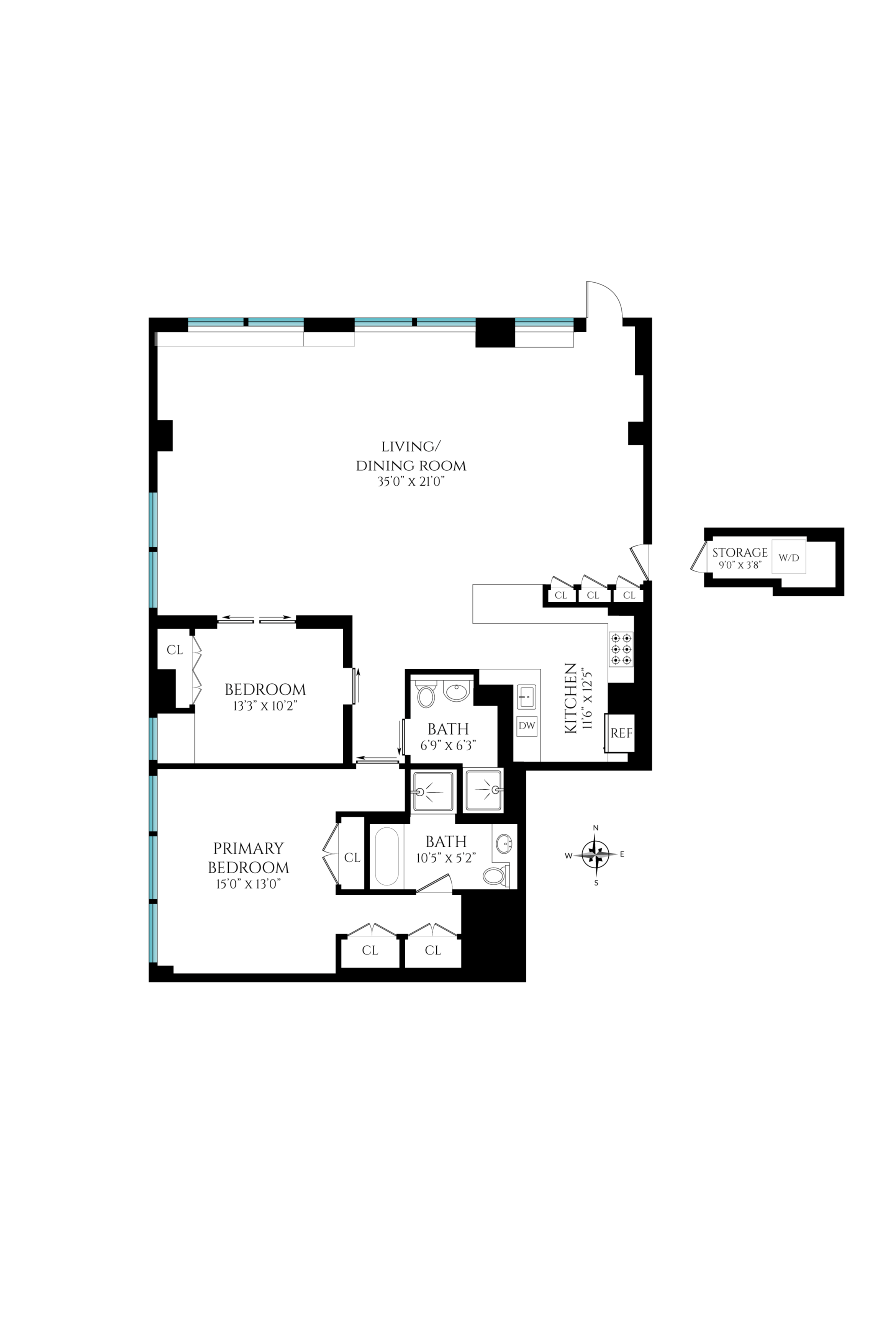  2 Bed/ 2 Bath Loft in NoMad - 物件實景
