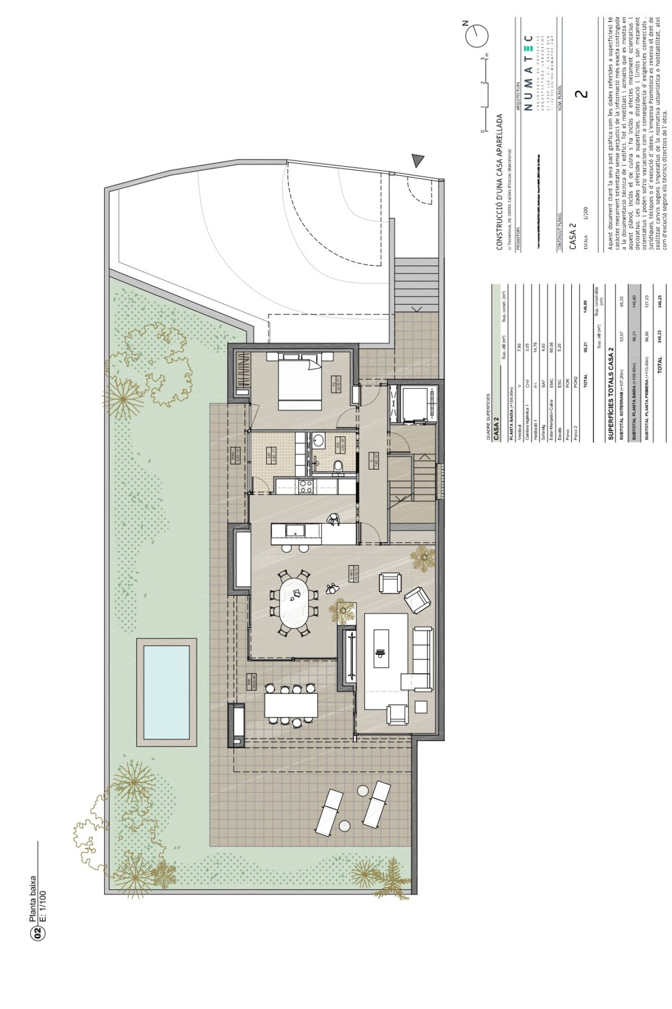  Designer house with panoramic sea views in Caldes d