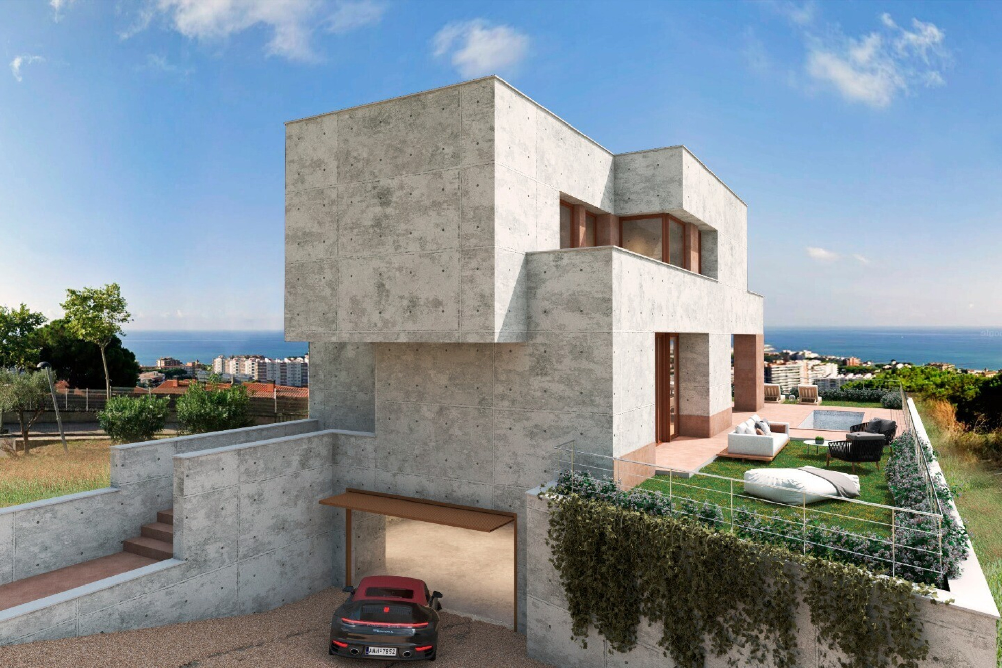  Designer house with panoramic sea views in Caldes d