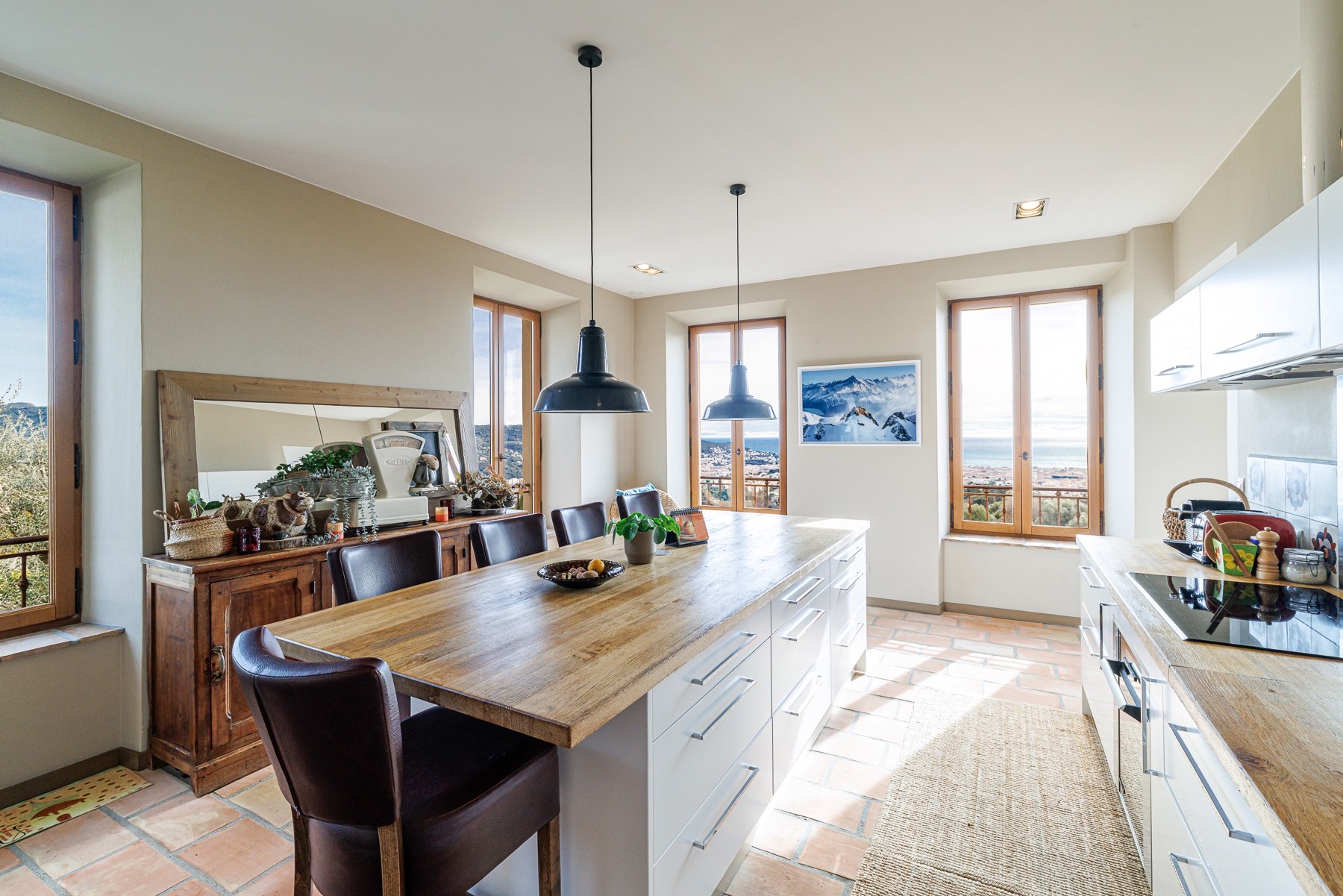  Renovated niçoise bastide with pool for sale in Gairaut, Nice: panoramic sea vi… - 物件實景