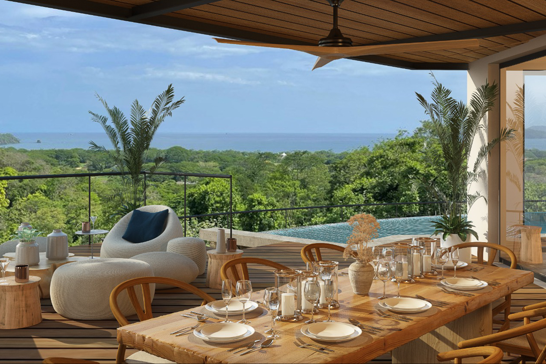  Hilltop Ocean View Tamarindo Villa - 物件實景