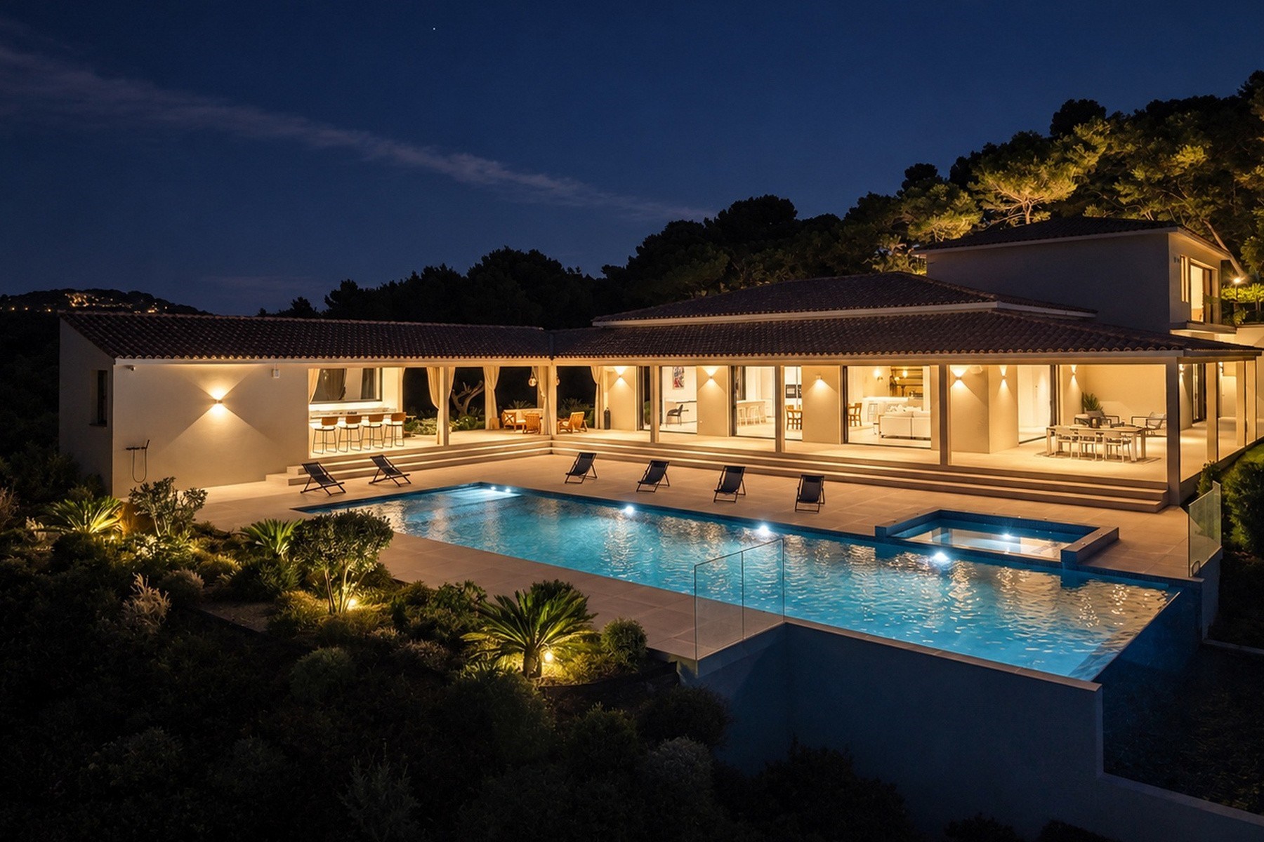  Mougins, private estate for sale, 533 sqm, panoramic views, guest house and 2.2… - 物件實景