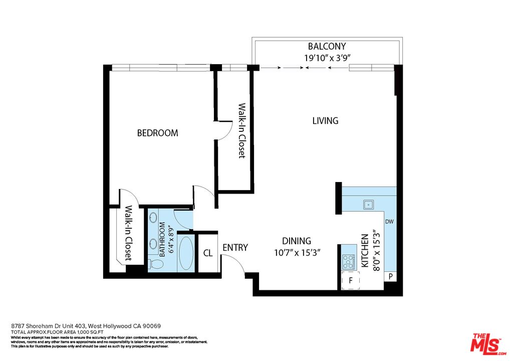 West Hollywood, California, 90069, United States, 1 Bedroom Bedrooms, ,1 BathroomBathrooms,Residential,For Sale,1891837