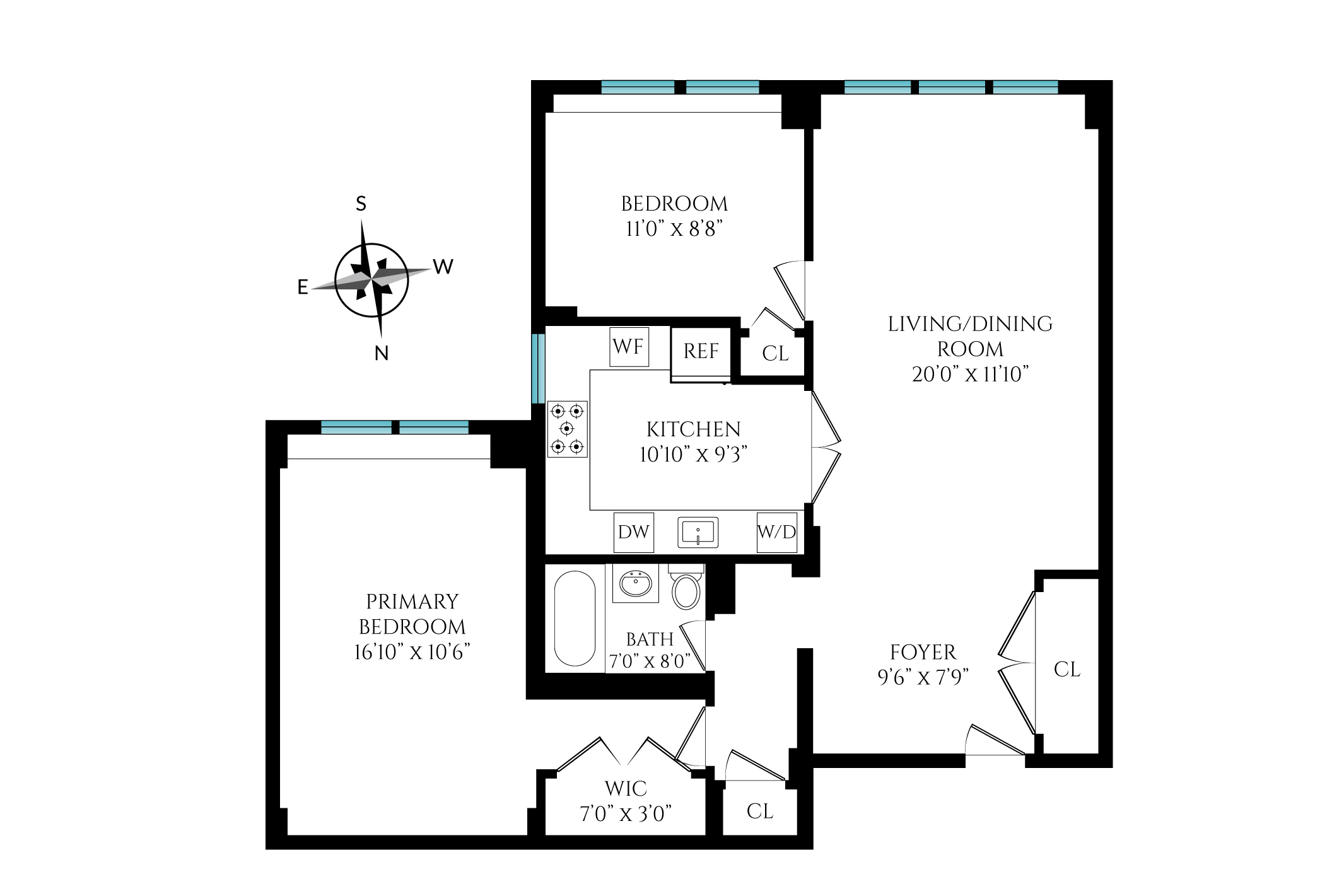  Mint Bright Elegant 2 Bed/1 Bath with W/D - 物件實景