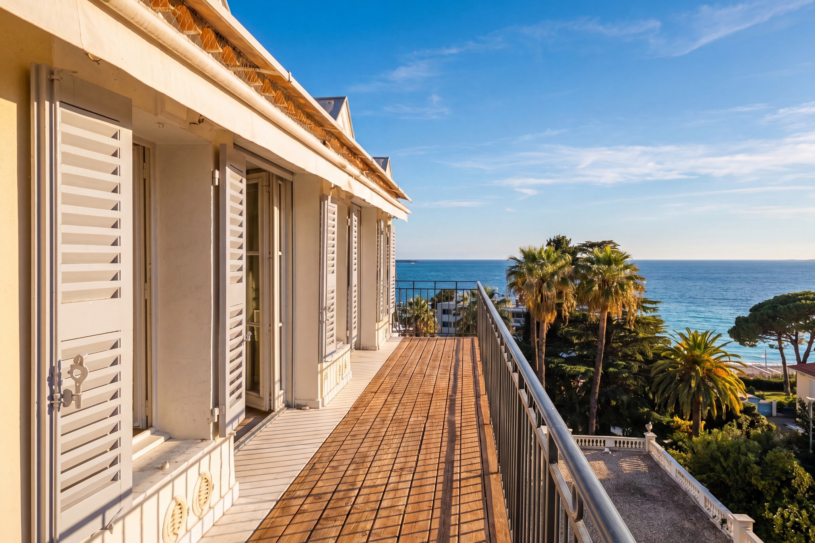  La Croix des Gardes: Penthouse with panoramic sea views and terraces in a histo… - 物件實景