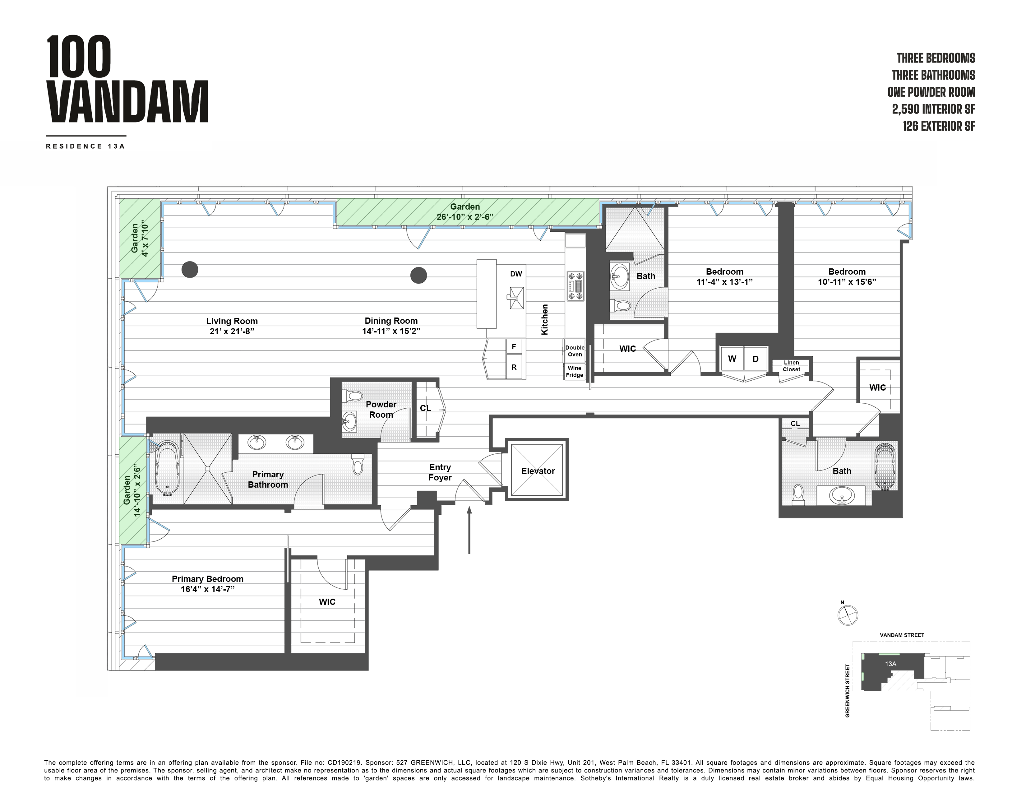  100 Vandam Street 13A - 物件實景