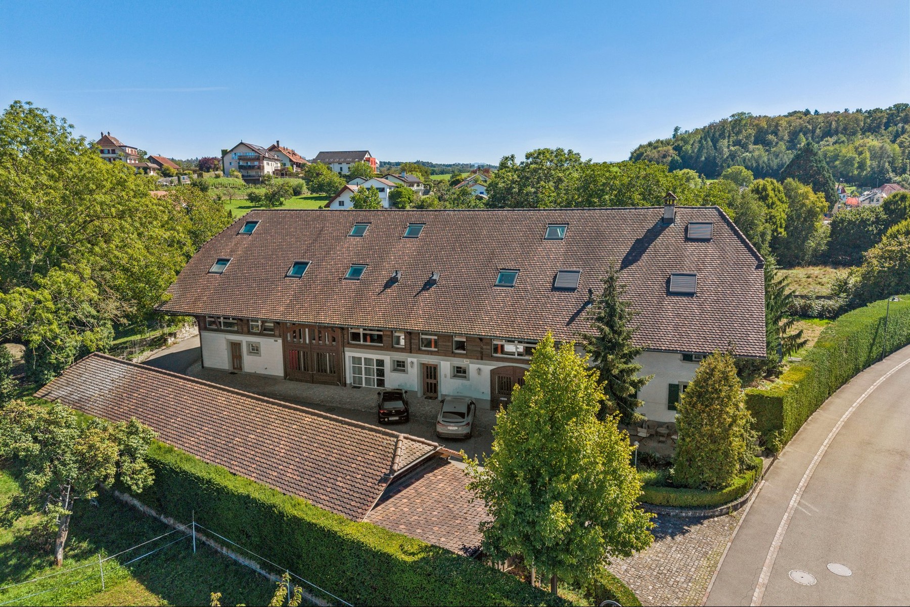  Architectural elegance in the heart of a renovated farmhouse, just a stone