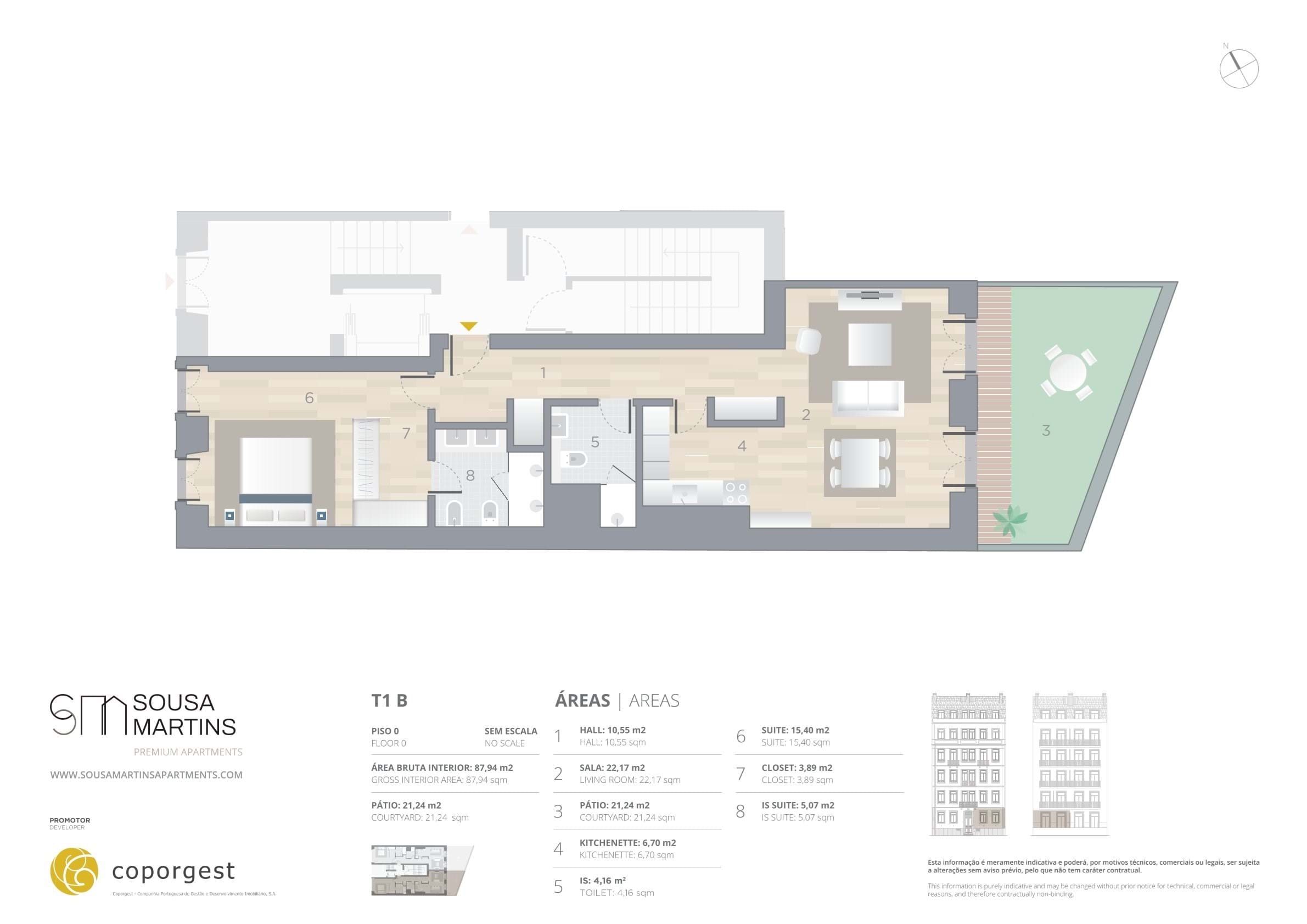 Lisboa, Lisbon, 1050-218, PT, 1 Bedroom Bedrooms, ,2 BathroomsBathrooms,Residential,For Sale,1699773