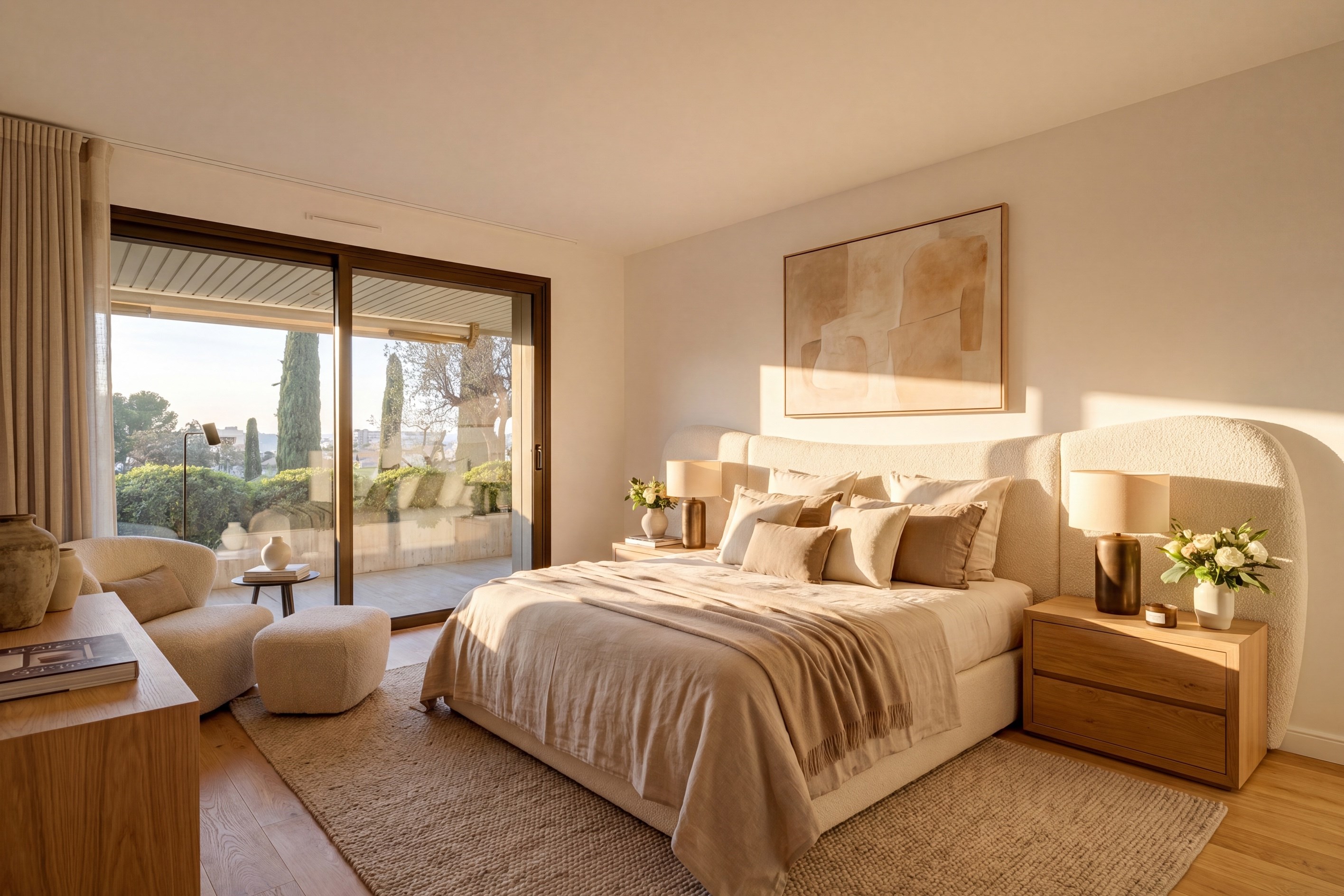  Cannes Croix des Gardes luxury apartment with sea view and private garden - 物件實景