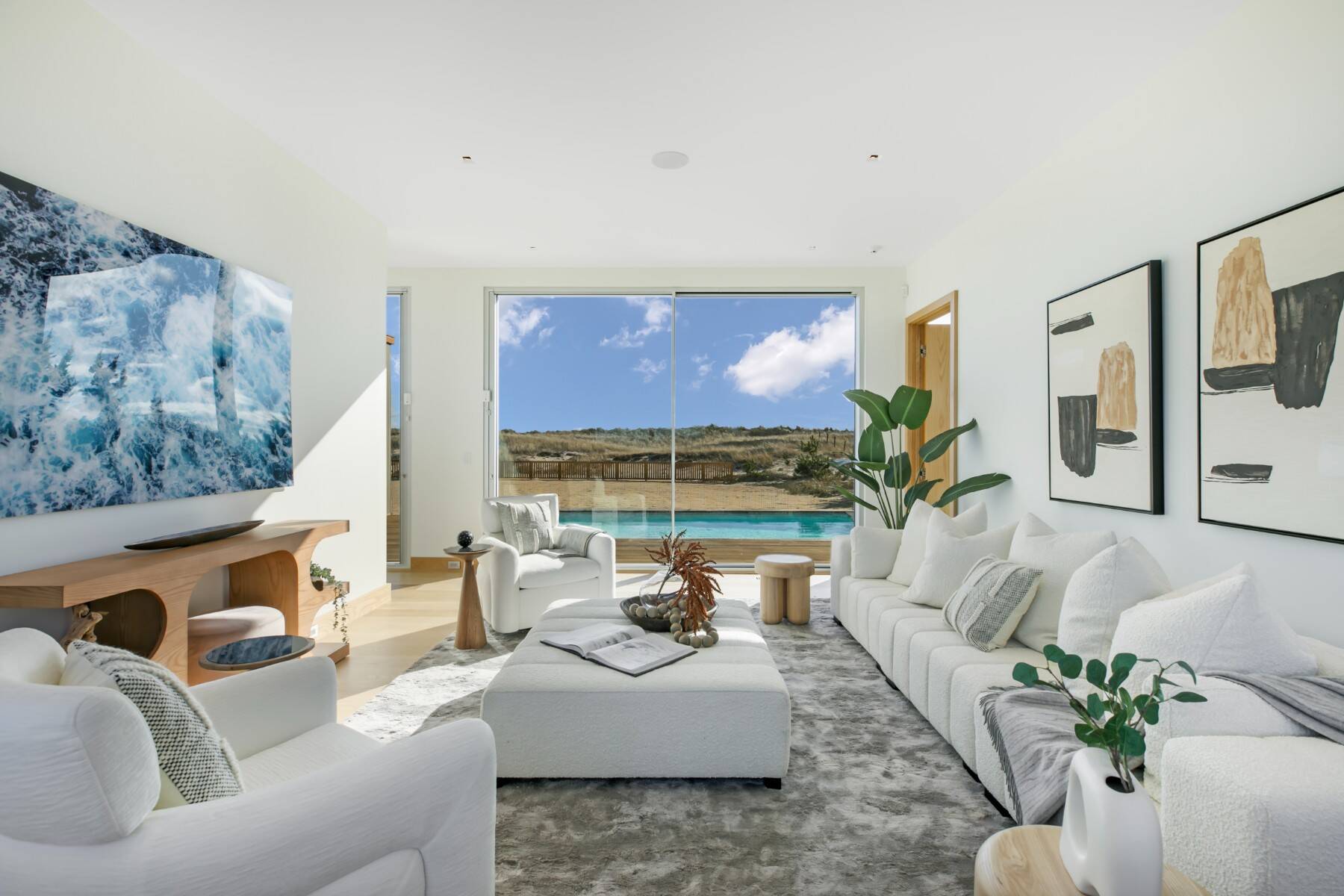  BRAND NEW MODERN OCEANFRONT w/ POOL on 2.6 ACRES IN AMAGANSETT - 物件實景